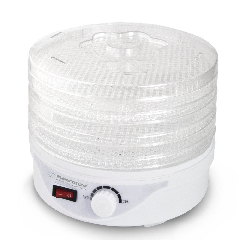 Esperanza Dörrautomat DÖRGERÄT FÜR PILZE, FRÜCHTE, GEMÜSE, KRÄUTER UND BLUMEN-DÉLICATESSE 250,00 W, Überhitzungsschutzes & einfach zu verwenden