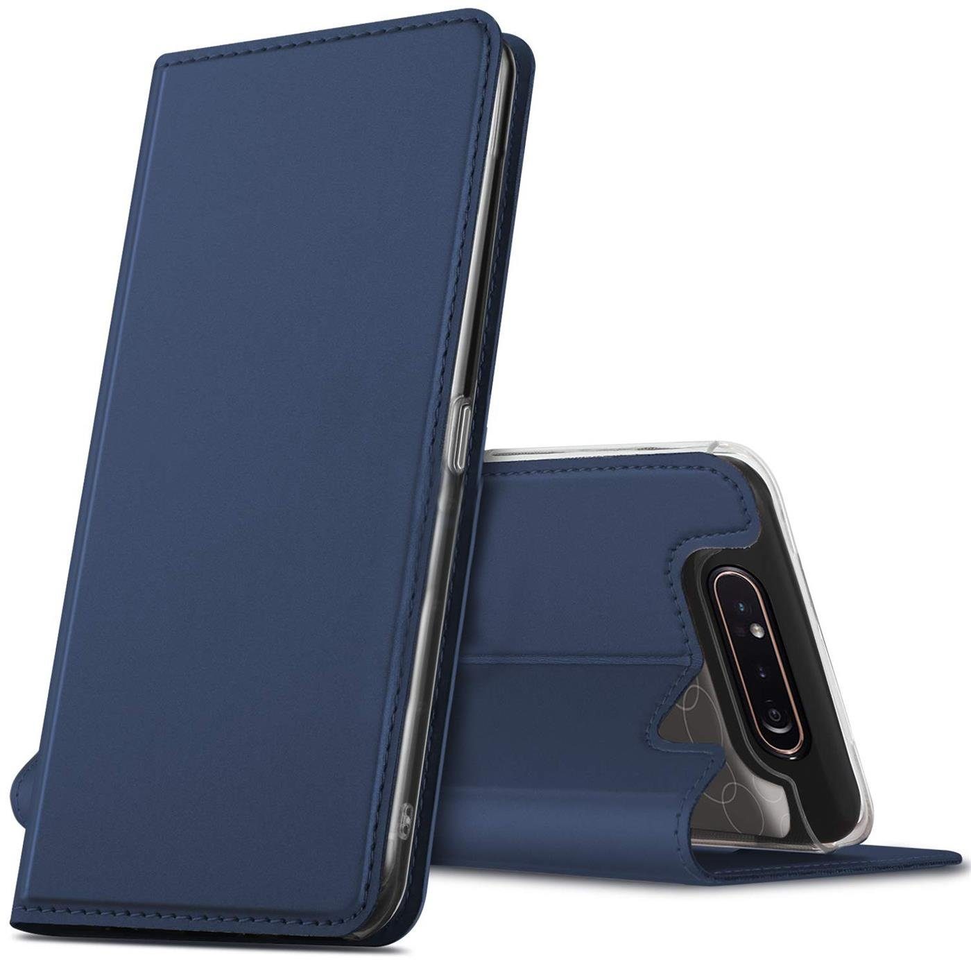 CoolGadget Handyhülle Klapptasche Wallet Kartenfach für Samsung Galaxy A80 6,7 Zoll, Ultra Slim Flip Case Hülle Klapphülle Cover Schutzhülle
