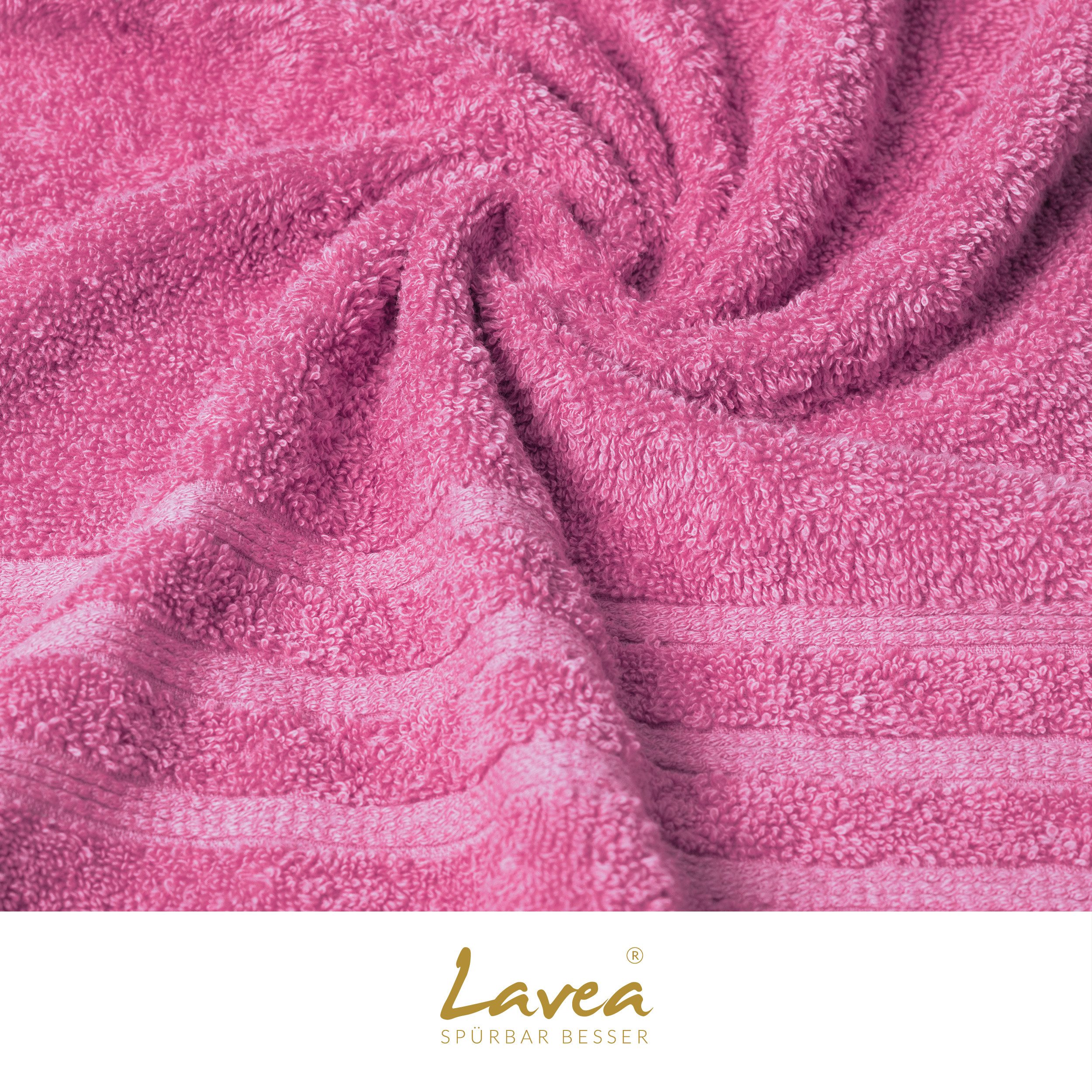 Lavea Handtücher Bali Handtuch 50x100 cm, Sporthandtuch, Fitness-Handtuch, Weiches Bio-Baumwollfrottee (1-St), pflegeleicht, GOTS-zertifiziert, extra saugstark  – Bild 5 von 5