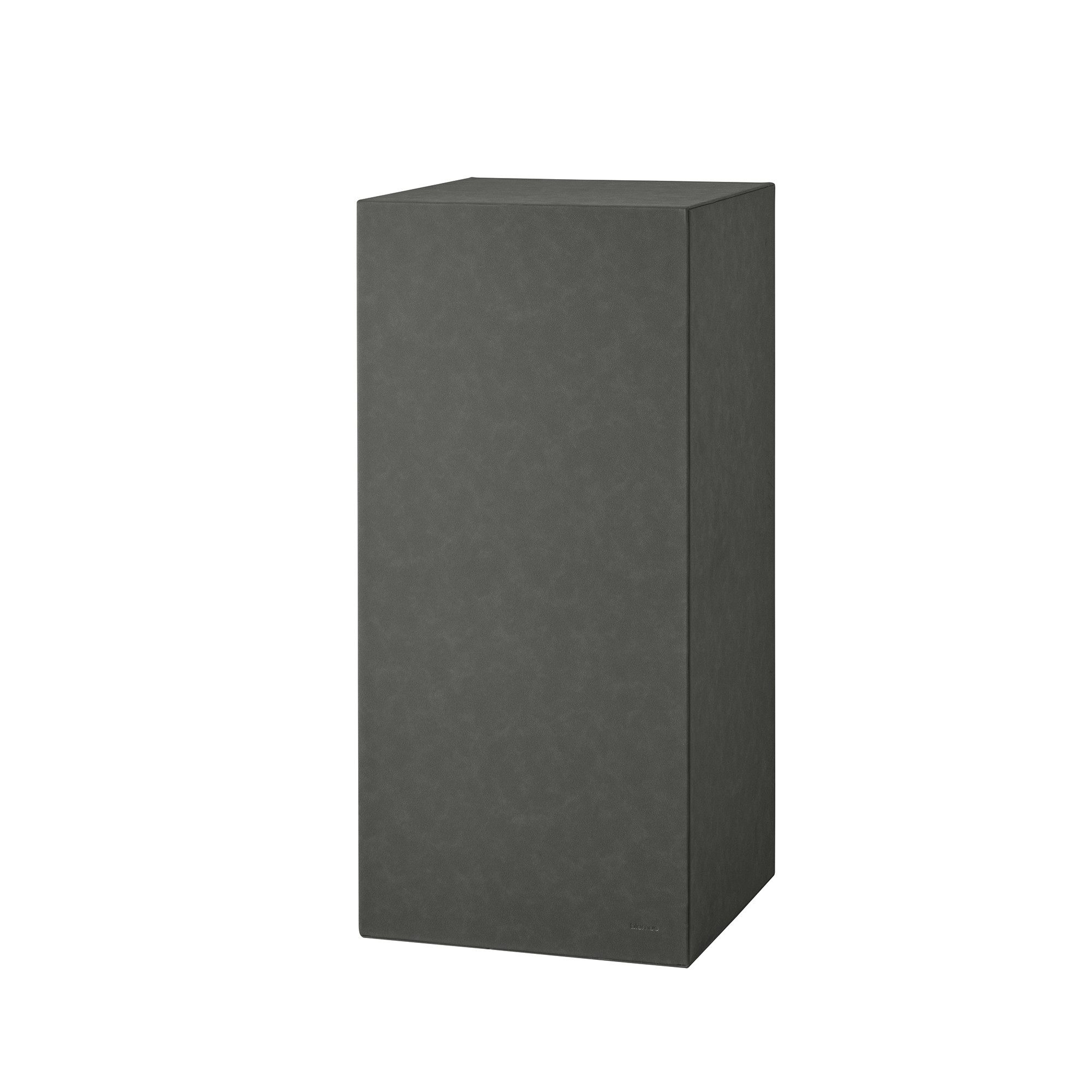 blomus Podest -SAHLA- Dekopodest, Sockel, Wohnaccessoire: Modernes Design, (1-St), Dekopodest, PU-Lederbezug, Stabil, 10kg belastbar