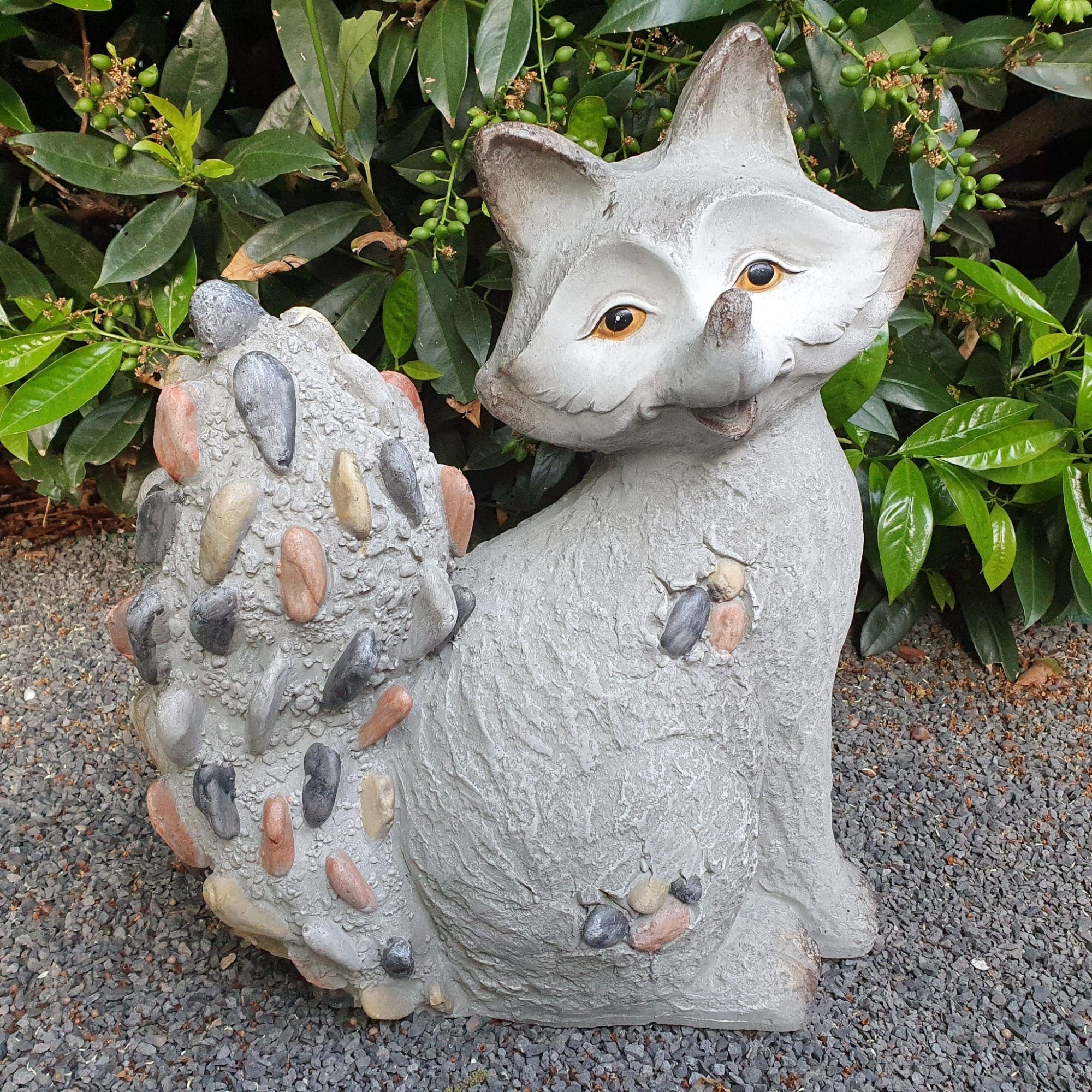 Aspinaworld Gartenfigur Fuchs Figur in Steinoptik 47 cm wetterfeste Gartendeko