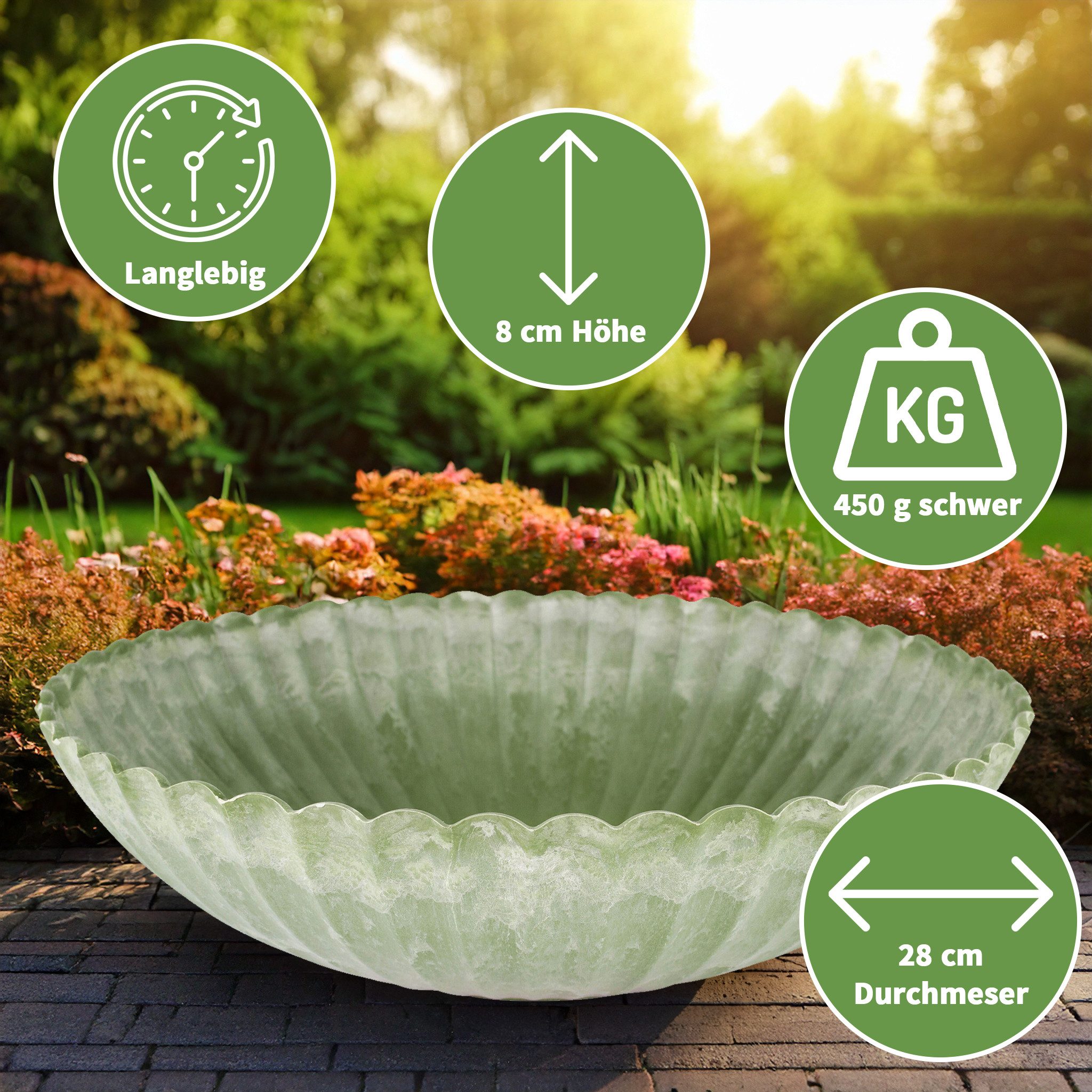 matches21 HOME & HOBBY Blumentopf Runde günstig online kaufen