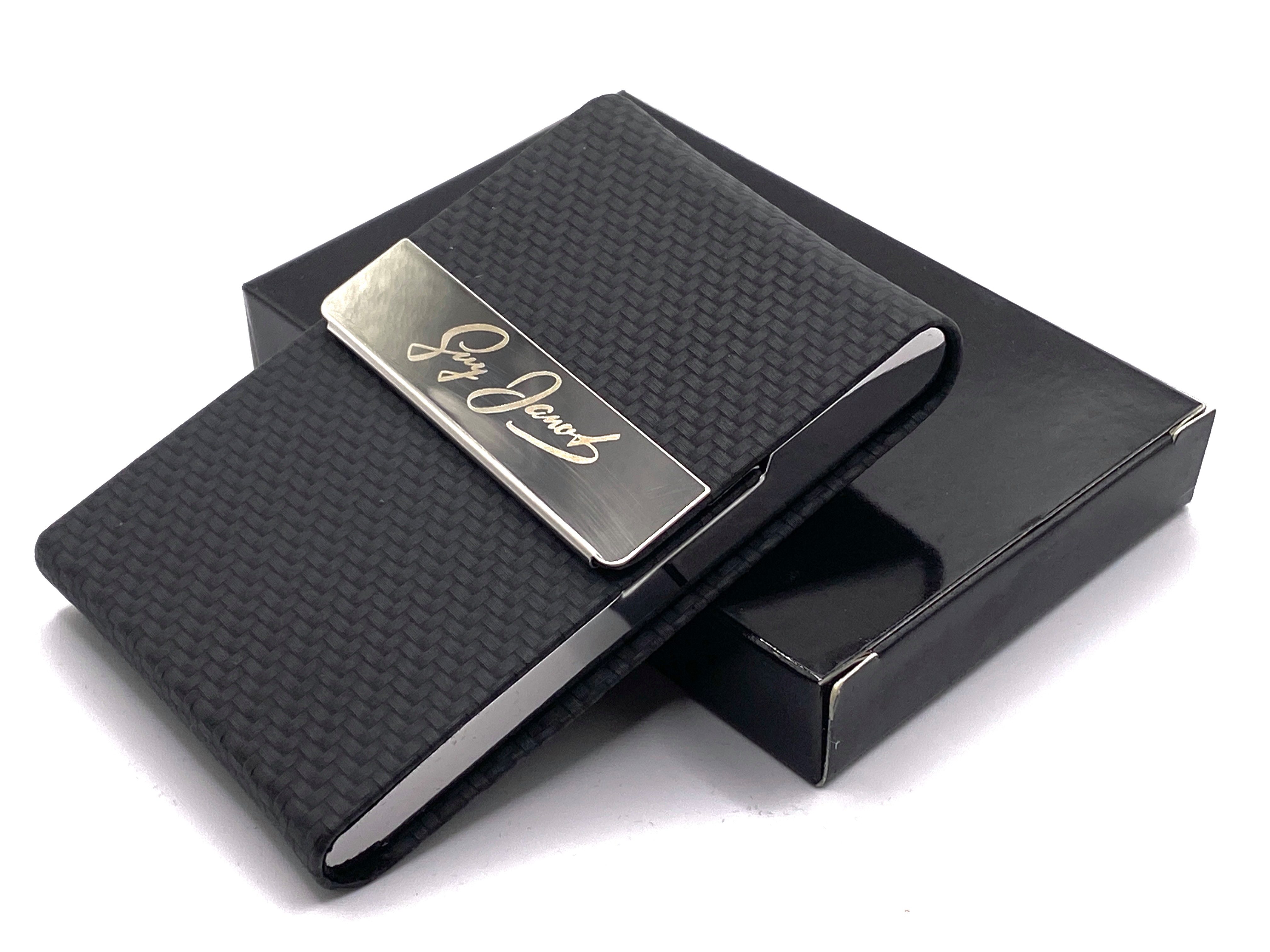 meytrade Kartenetui Zigarettenetui Aufbewahrungsetui Luxury Metall, elegantes Design mit Magnetverschluss