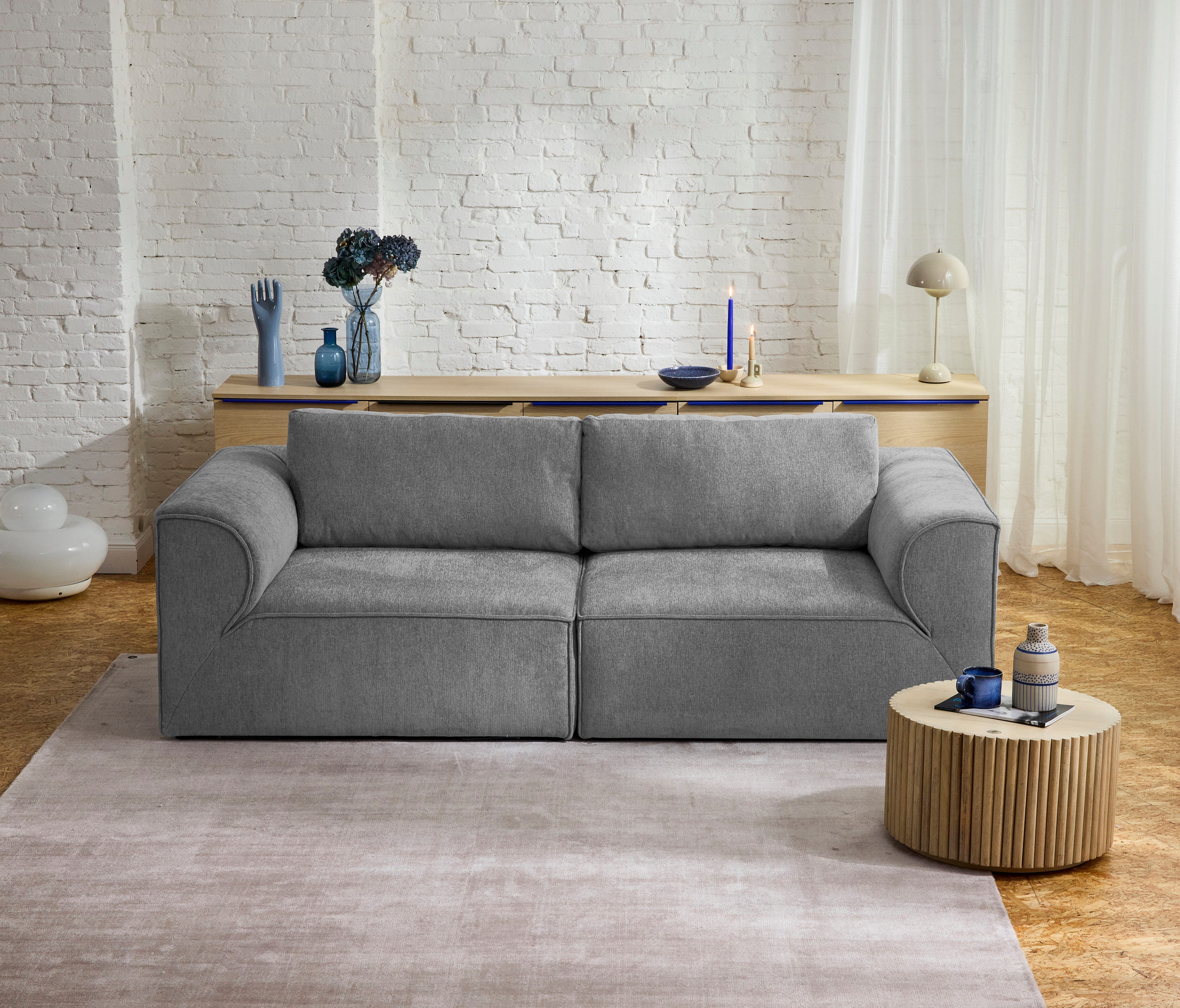 TOM TAILOR HOME Big-Sofa SOFT PUZZLE aus der flexiblen Elementserie, – entspannte Sitztiefe und weicher Sitzkomfort