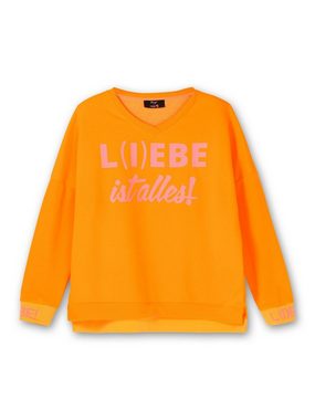 Sheego Sweatshirt Große Größen mit Neon-Print und Seitenschlitzen