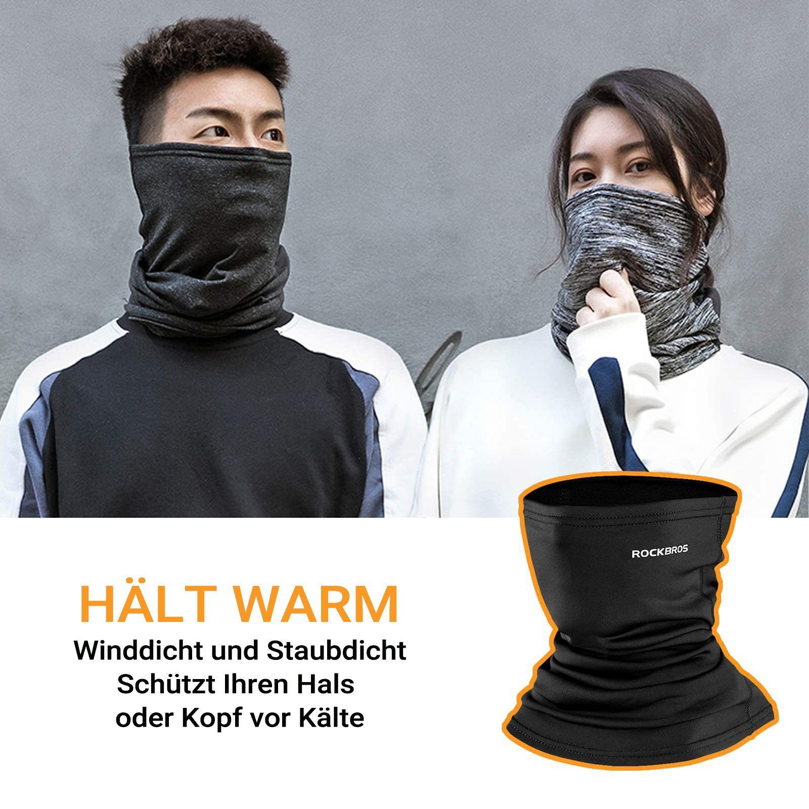 ROCKBROS Multifunktionstuch, (Winter Halbe Sturmhaube Nackenwärmer Winterdi günstig online kaufen