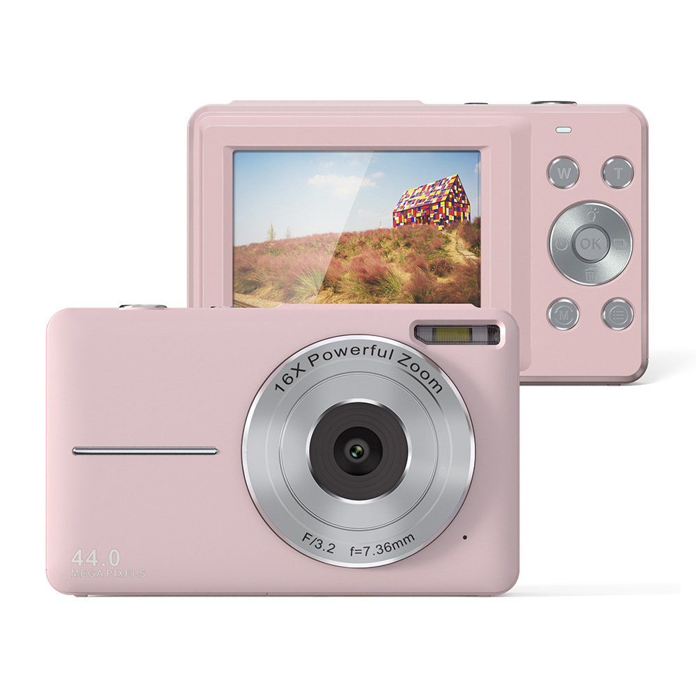 GelldG Digitalkamera 1080P FHD Fotoapparat Autofokus Fotokamera 44MP HD- Kamera