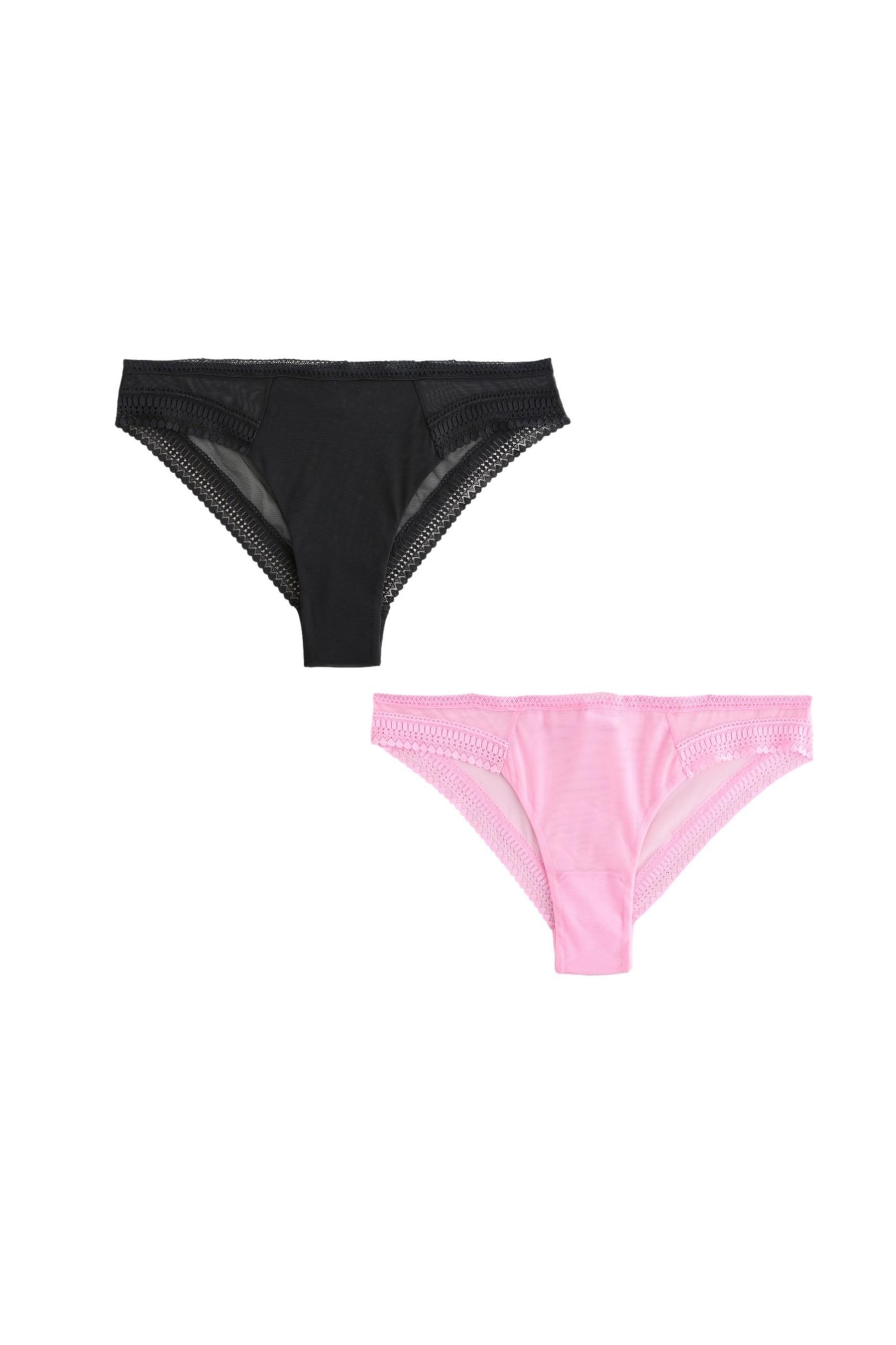 Slip Slips mit Mesh und Spitzenbesatz