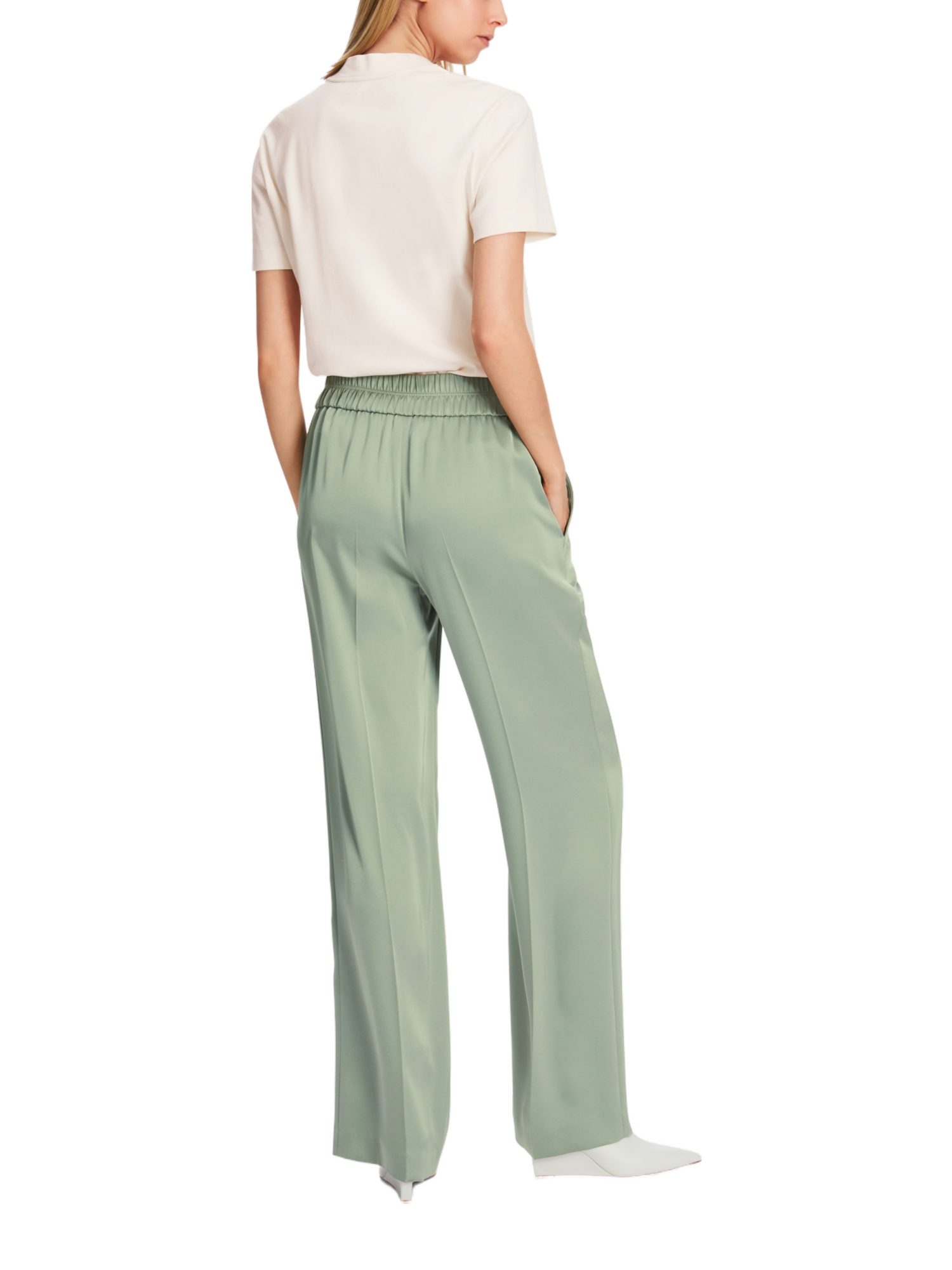 Marc Cain Stoffhose XC.1 - D - Luxury Reimagined grün,Casual,Triacetat,Unifarben,Wide Leg,Mittel