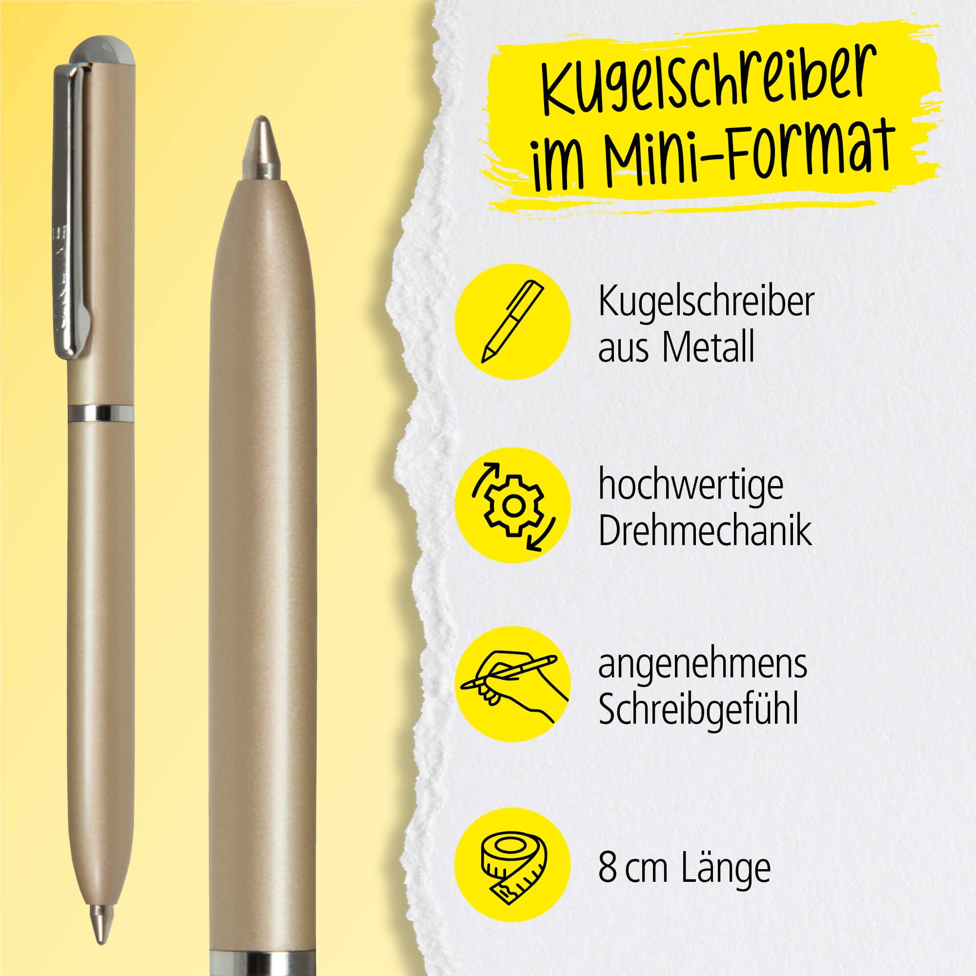 Online Pen Kugelschreiber Mini Portemonnaie Drehkugelschreiber, inkl. Standard D1-Qualitätsmine, blauschreibend – Bild 2 von 5