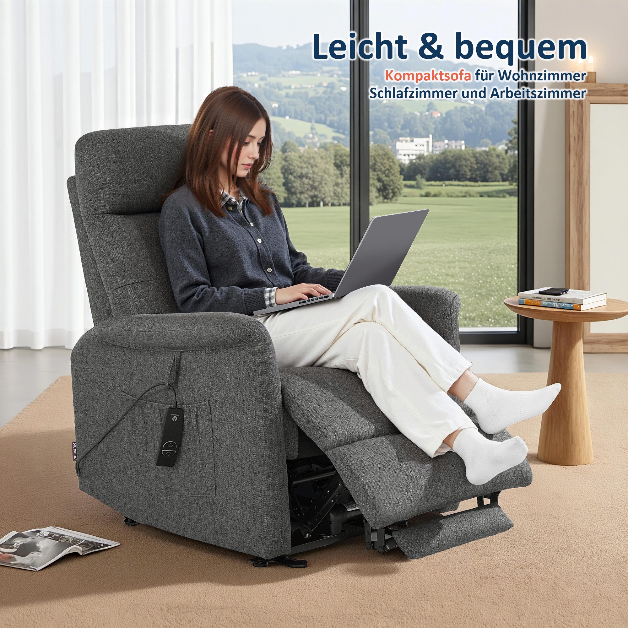 MCombo Relaxsessel M MCombo Fernsehsessel Elektrisch Verstellbar 7089, mit günstig online kaufen