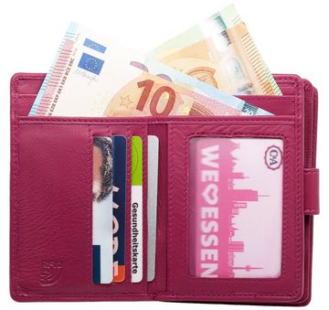 Money Maker Geldbörse klassische Damenbörse, Leder Brieftasche für Frauen mit großem Fotofach