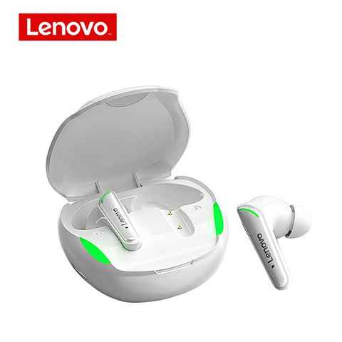 Lenovo XT92 mit Touch-Steuerung Bluetooth-Kopfhörer (True Wireless, Siri, Google Assistant, Bluetooth 5.1, kabellos, Stereo-Ohrhörer mit 300 mAh Kopfhörer-Ladehülle - Weiß)