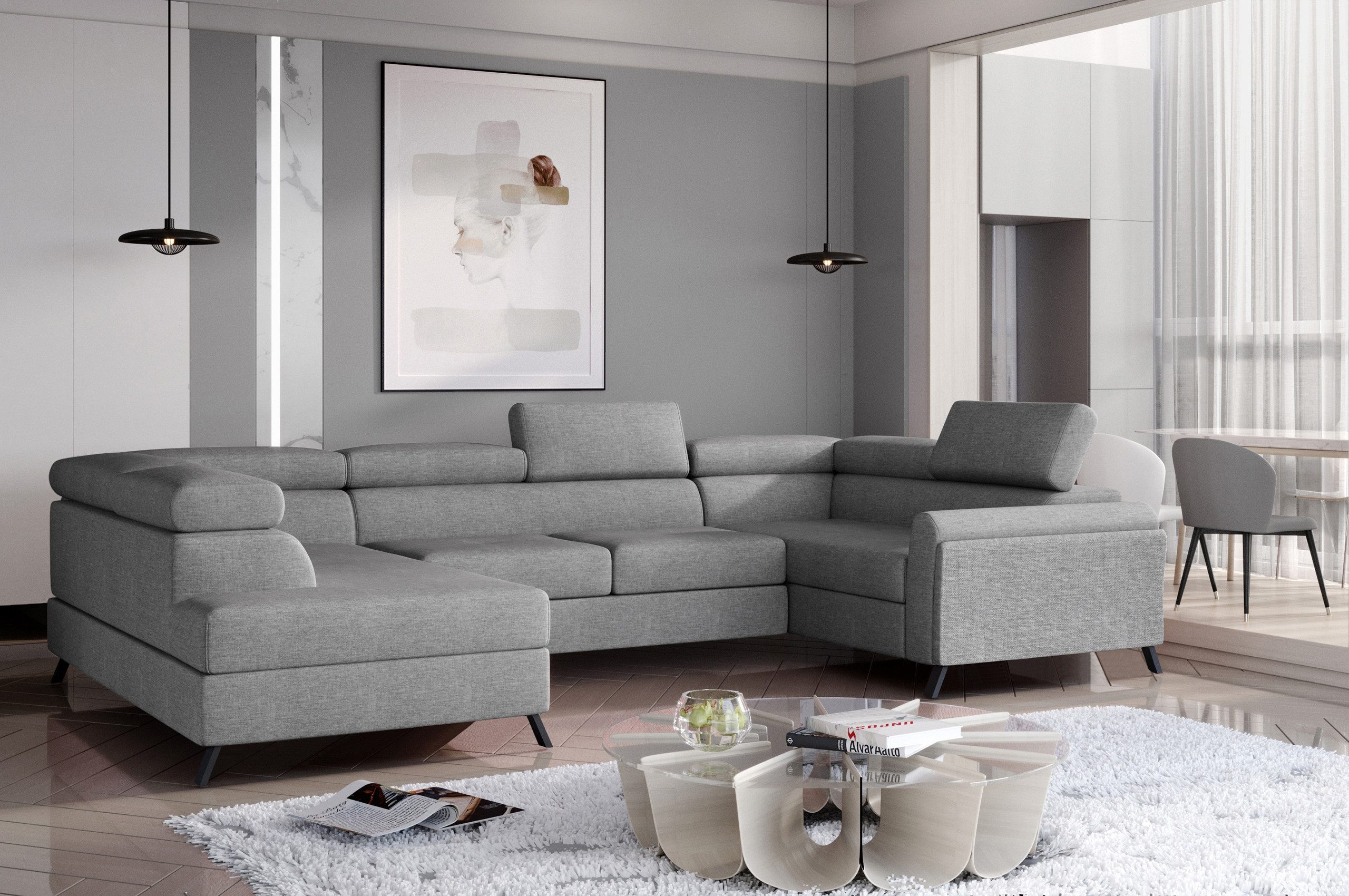 MF Design Wohnlandschaft Esco, mit Bettfunktion