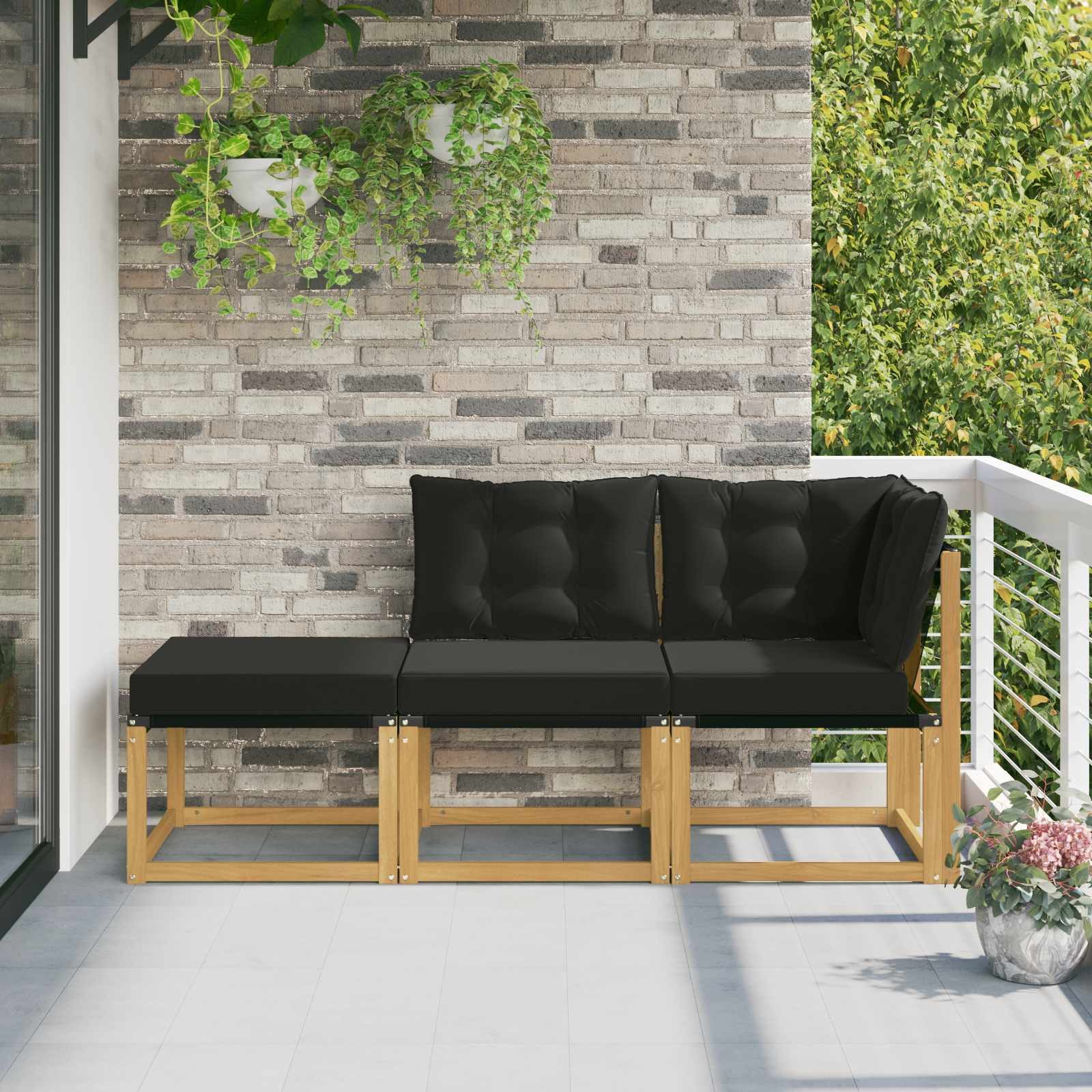 vidaXL Sofaelement 3 stk. Sectional Sofa Einheiten Weiß (3 St)