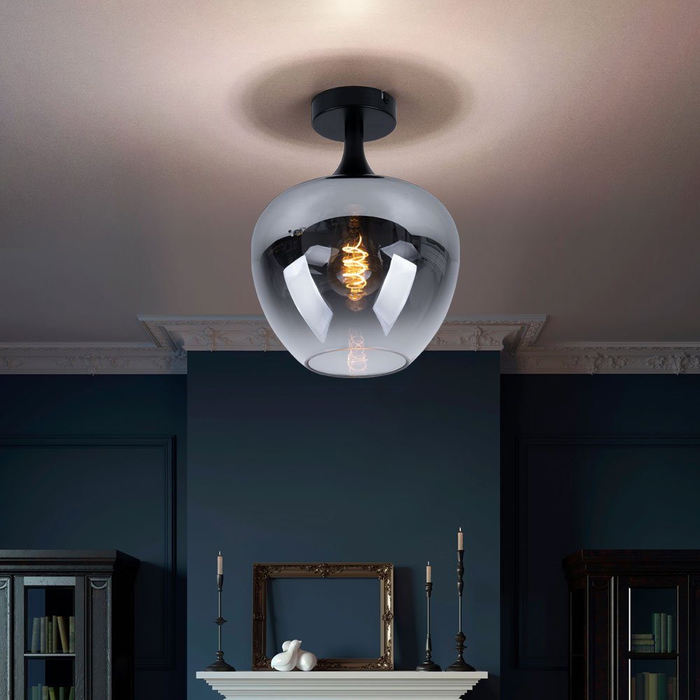 GLOBO LIGHTING ceiling light, light bulb not included, smoked glass ceiling lamp, living room light