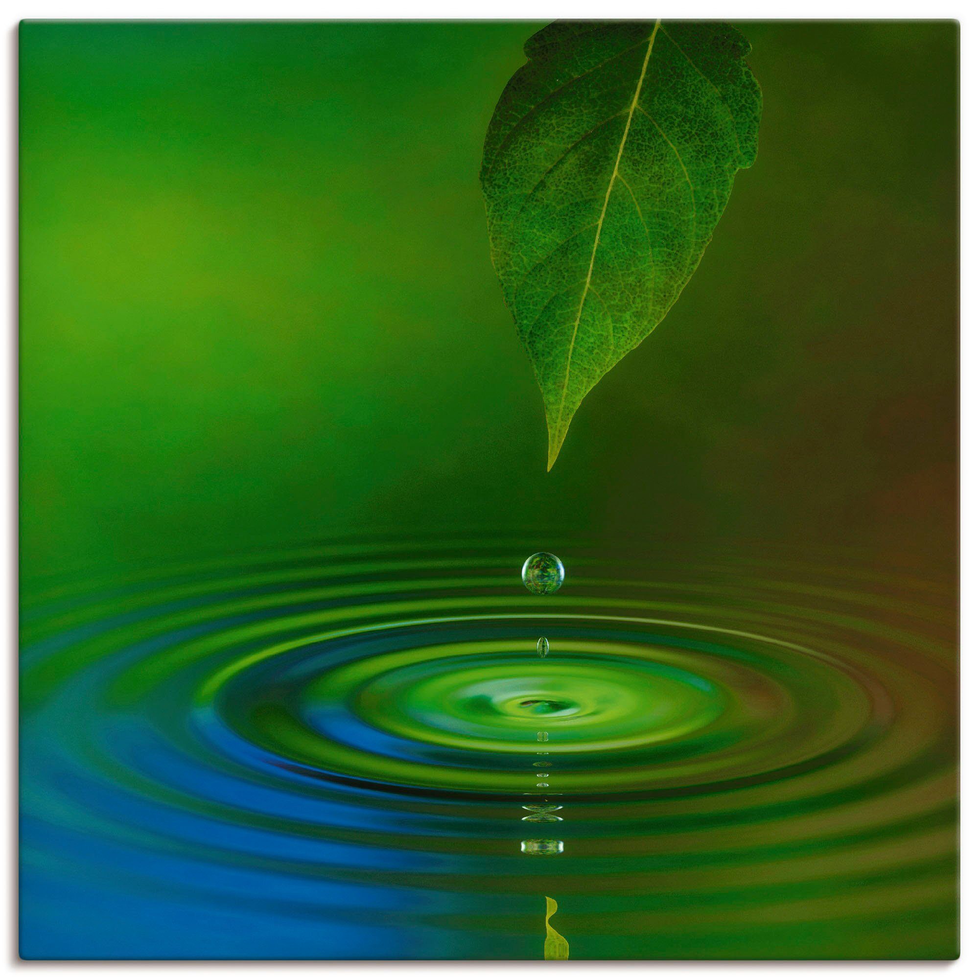 Artland Wandbild Wassertropfen, Zen (1 St), als Alubild, Outdoorbild, Leinwandbild in verschied. Größen