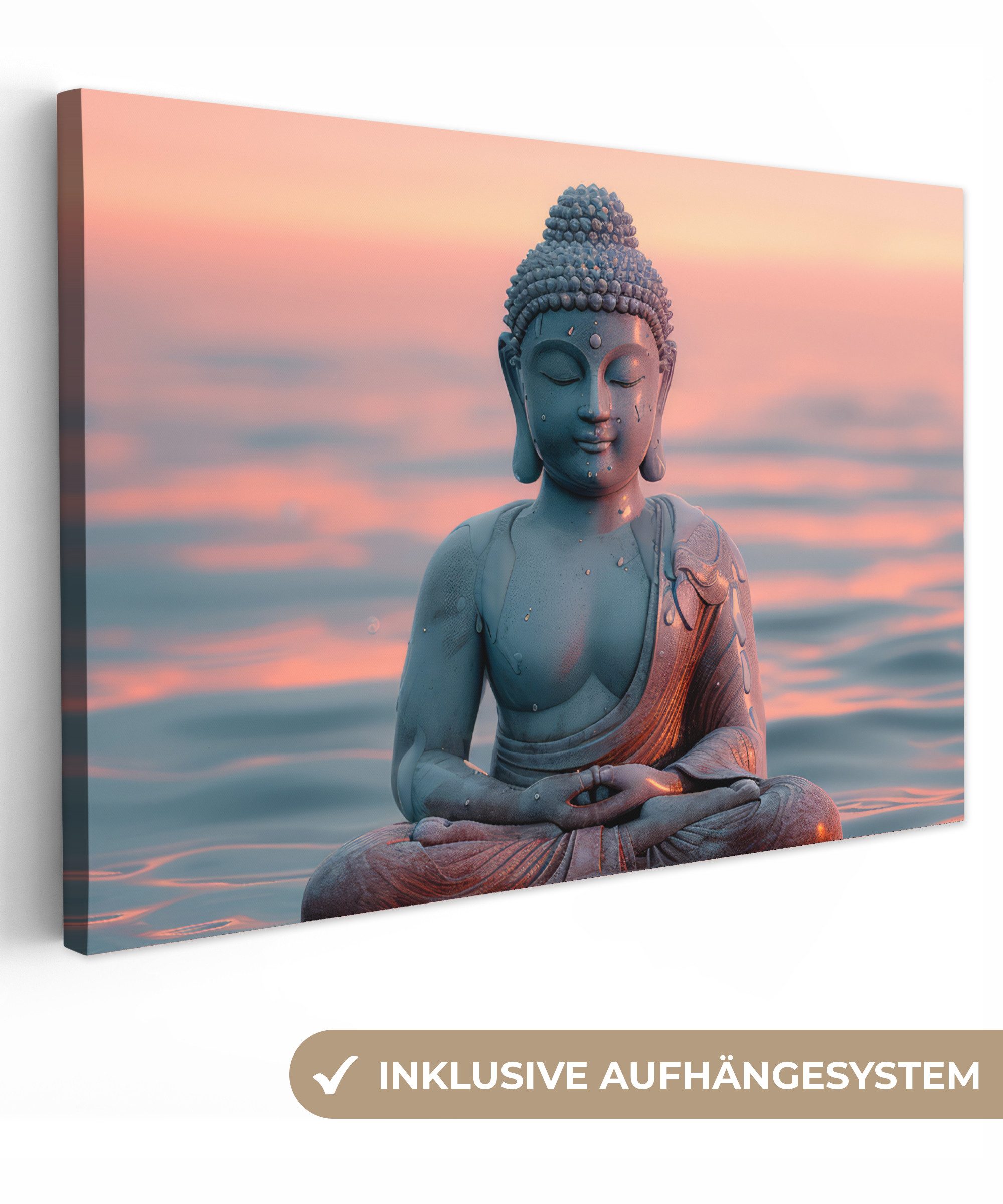 OneMillionCanvasses® Leinwandbild Buddha - Statue - günstig online kaufen