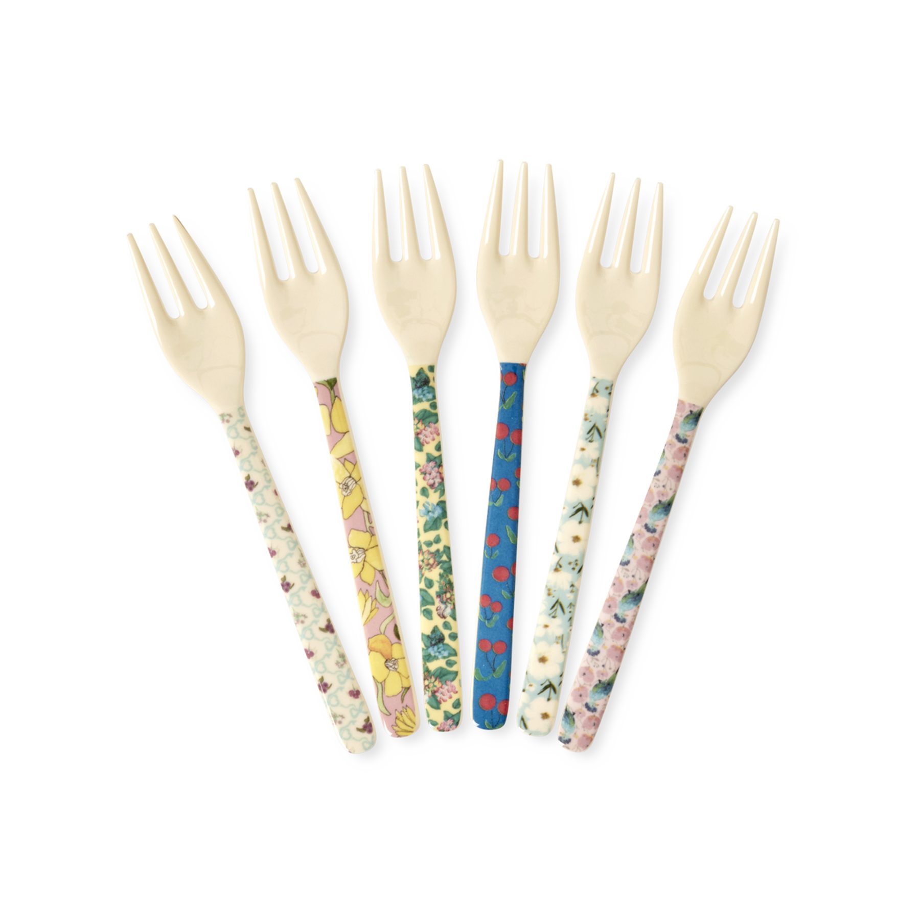 rice Kuchengabel Rice Melamin Kuchengabel - Show Your True Colors Print - 6er-SET