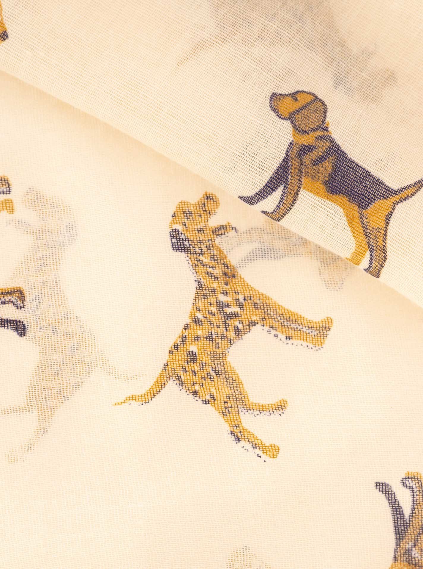 Zwillingsherz Schal "Hund", Hundemotiv, leichtes Material
