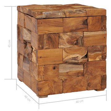 DOTMALL Stauraumhocker Hocker Cube, mit Stauraum, Massivholz Teak