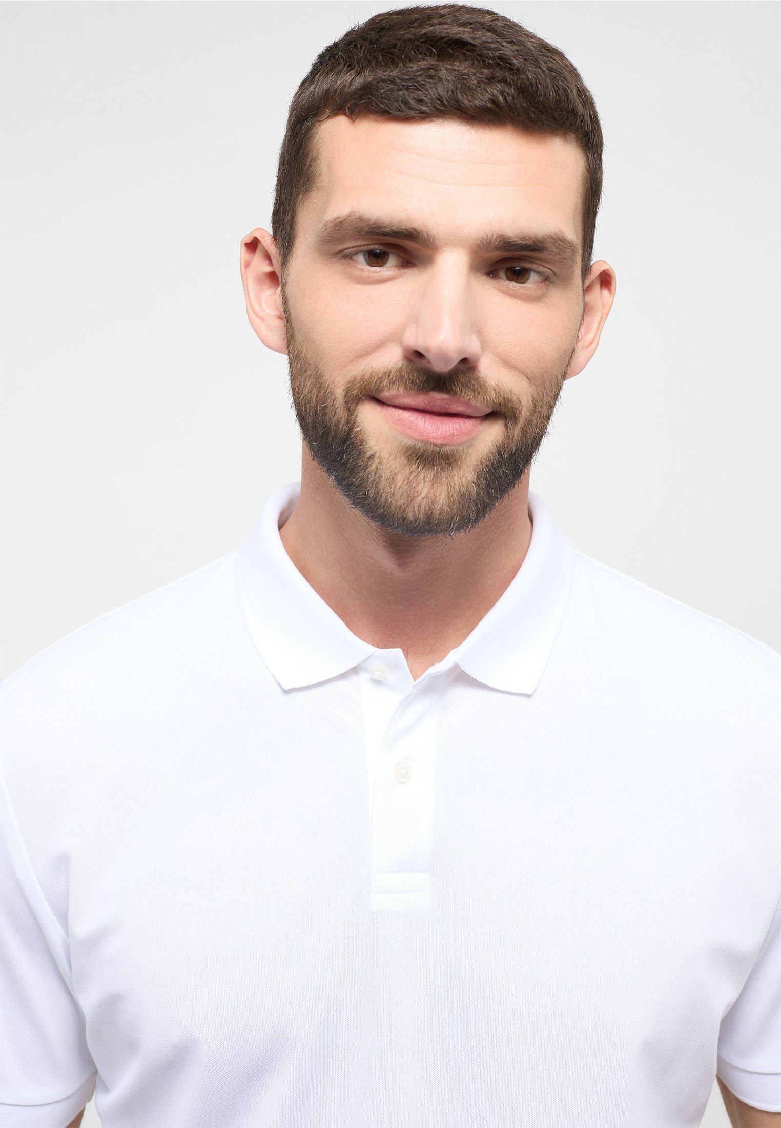 Eterna Langarm-Poloshirt MODERN FIT