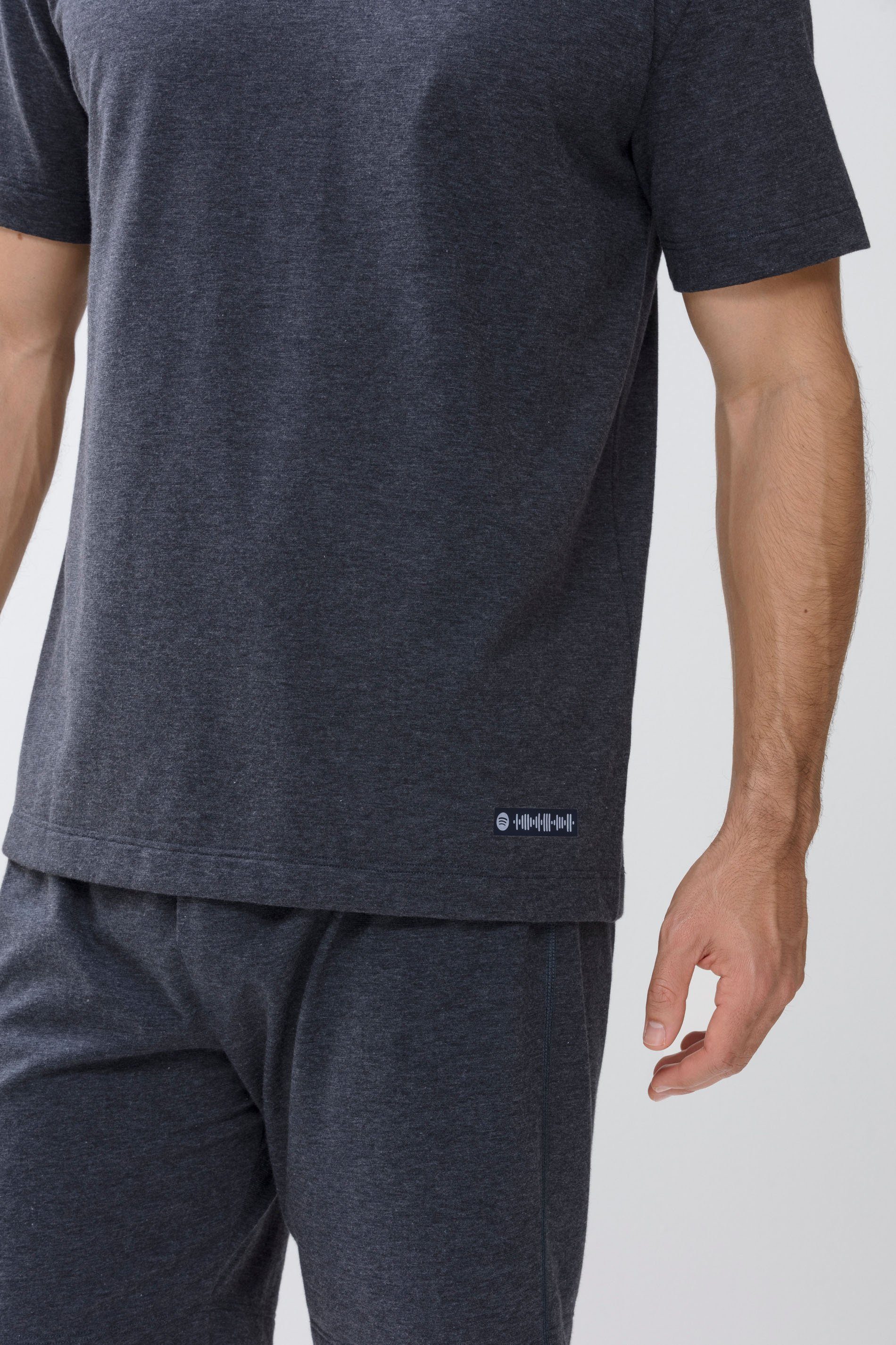 T-Shirt Smoke Melange Zzzleepwear (1-tlg) Mey Serie unifarben