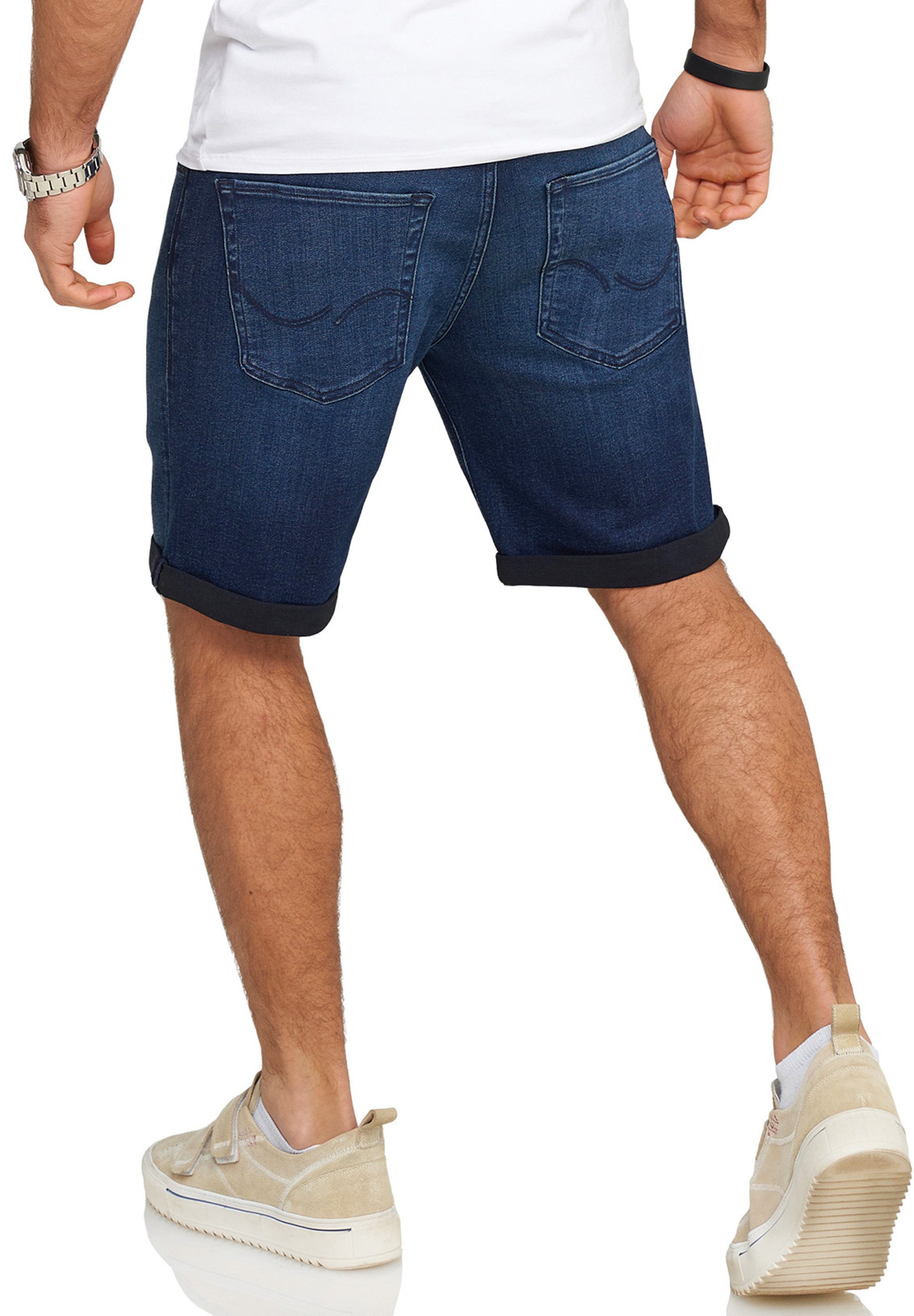 Jack & Jones Jeansshorts JJIRICK JJIINFINITY SHORTS Kurze Jeanshose im 5-Pocket-Stil Casual Denim Pants mit Waschung