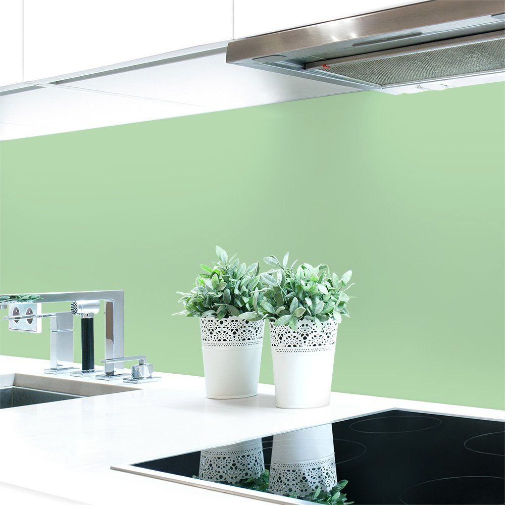 DRUCK-EXPERT Küchenrückwand Küchenrückwand Grüntöne 2 Unifarben Premium Hart-PVC 0,4 mm selbstklebend Weißgrün ~ RAL 6019