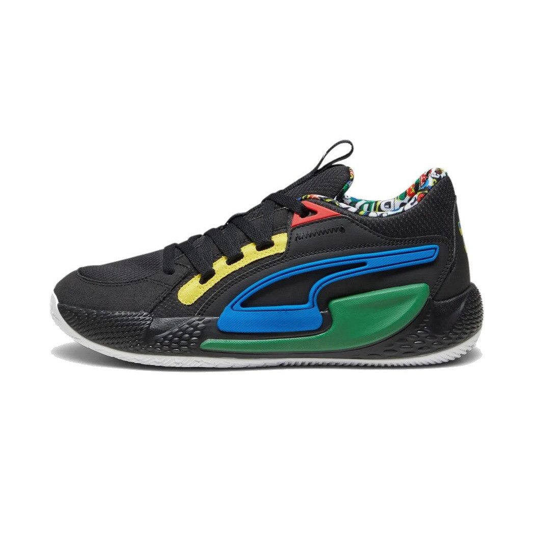 PUMA Hallen-Indoorschuhe Court Rider Chaos schwarz/bunt Herren Badmintonschuh