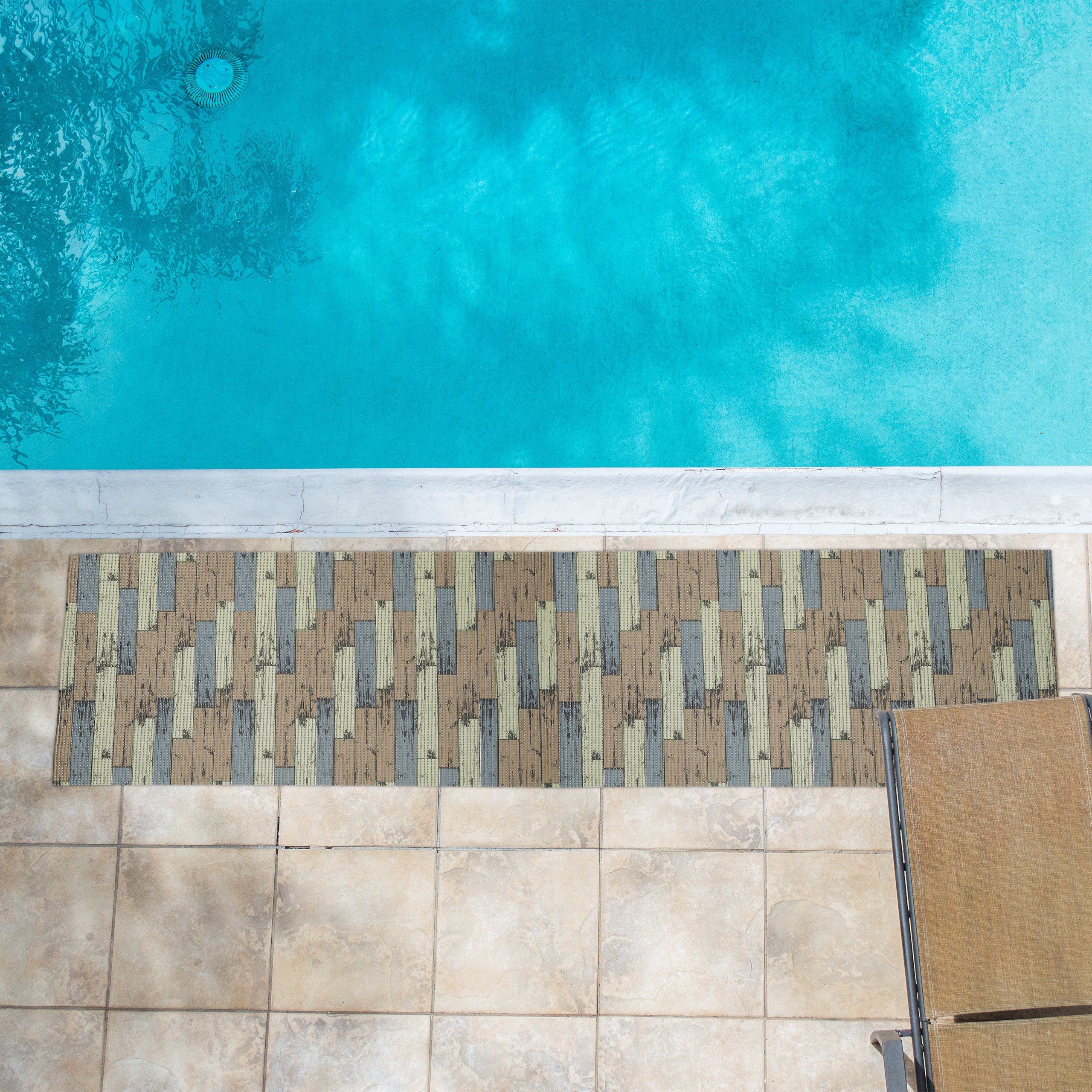 relaxdays Schaum-Badematte Weichschaummatte Badezimmer, Höhe 5 mm, Kunststoff, rechteckig, C, 300 cm