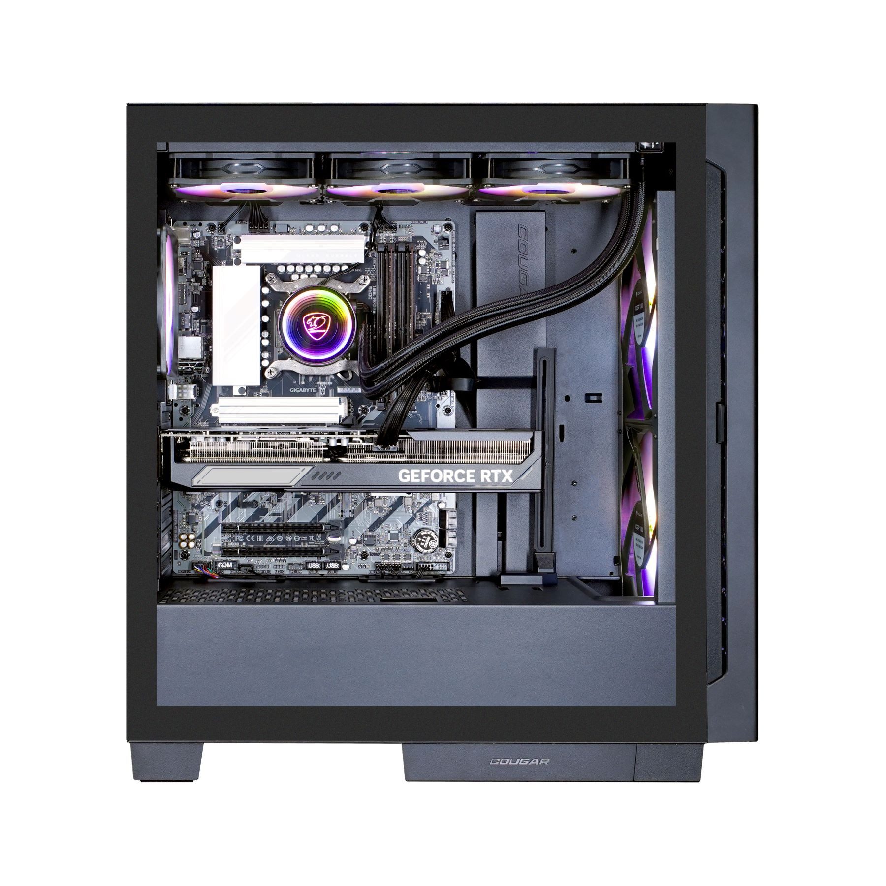 Cougar AIRFACE ECO BK 7491 Core Ultra 9 285K RTX 5080 32GB DDR5 1TB SSD Gaming-PC (Intel Core Ultra 9 285K, RTX 5080, 32 GB RAM, 1000 GB SSD, Wasserkühlung, Windows 11, DDR5 RAM)