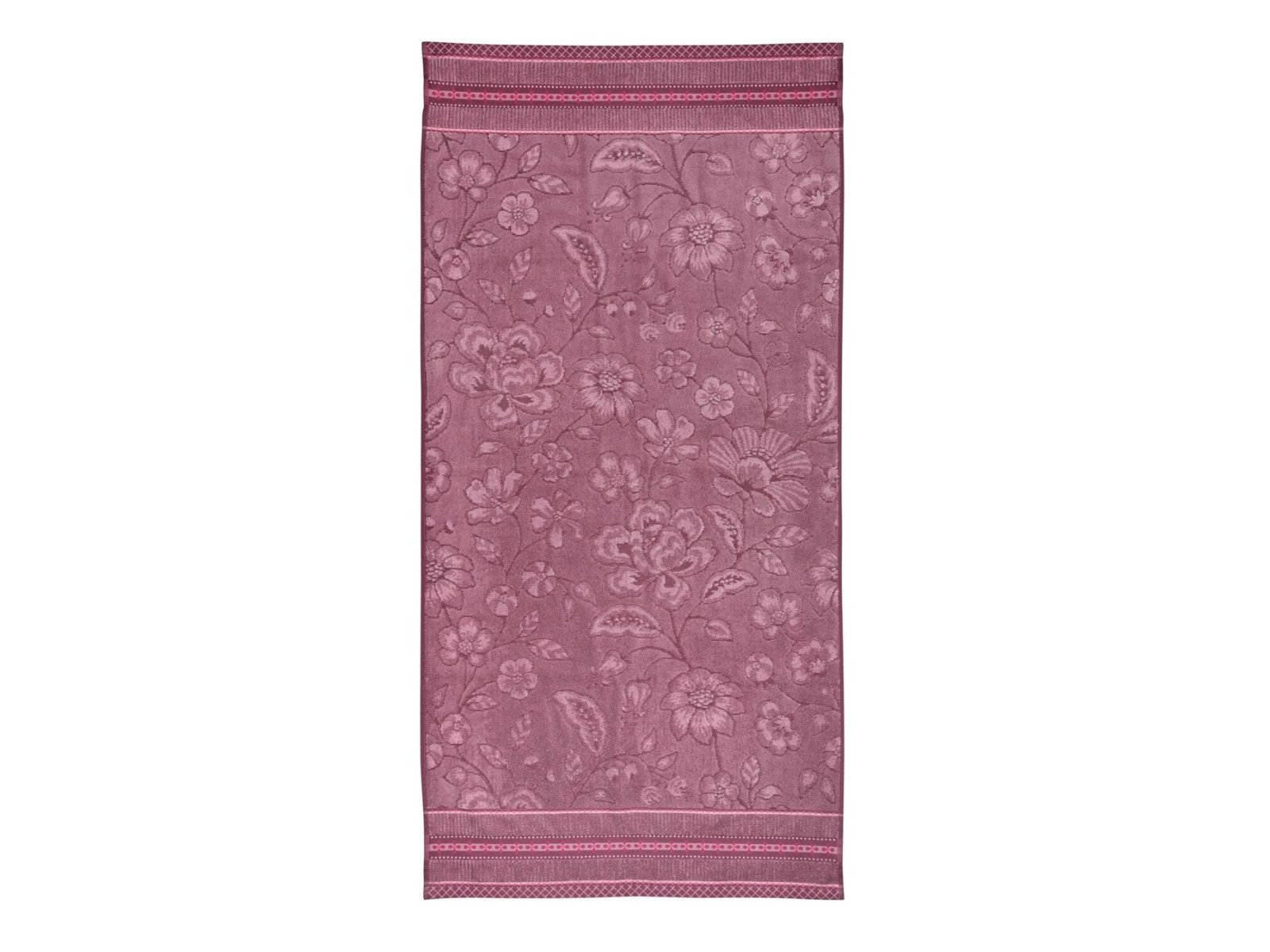PiP Studio Badetuch Jasmin Jacquard Duschtuch light pink 70x140cm (1 Stück), 100% Baumwolle (340544)