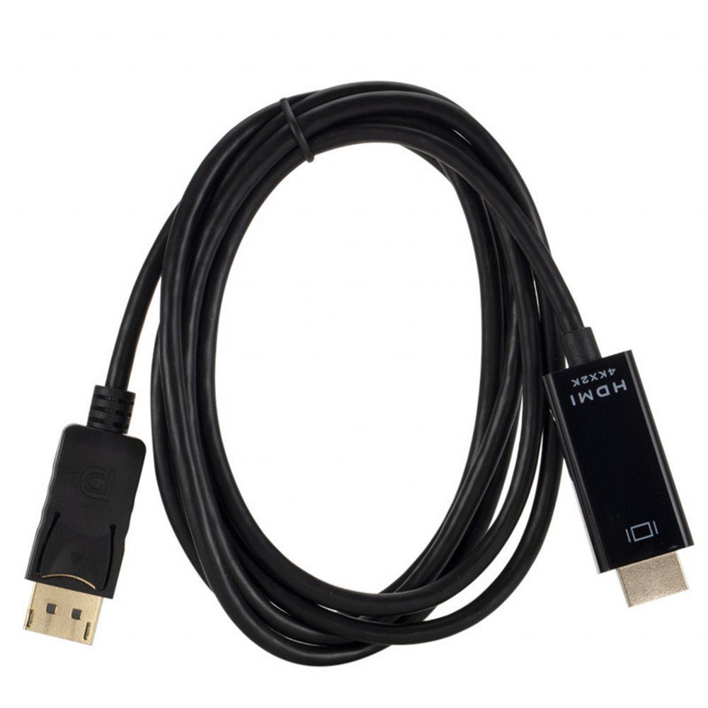 TradeNation DisplayPort DP auf HDMI Adapter Kabel 1.2 HDMI 1.4 Wandler 4K 1,8m HDMI-Kabel, HDMI, DisplayPort (180 cm), 1.8m – Bild 2 von 5