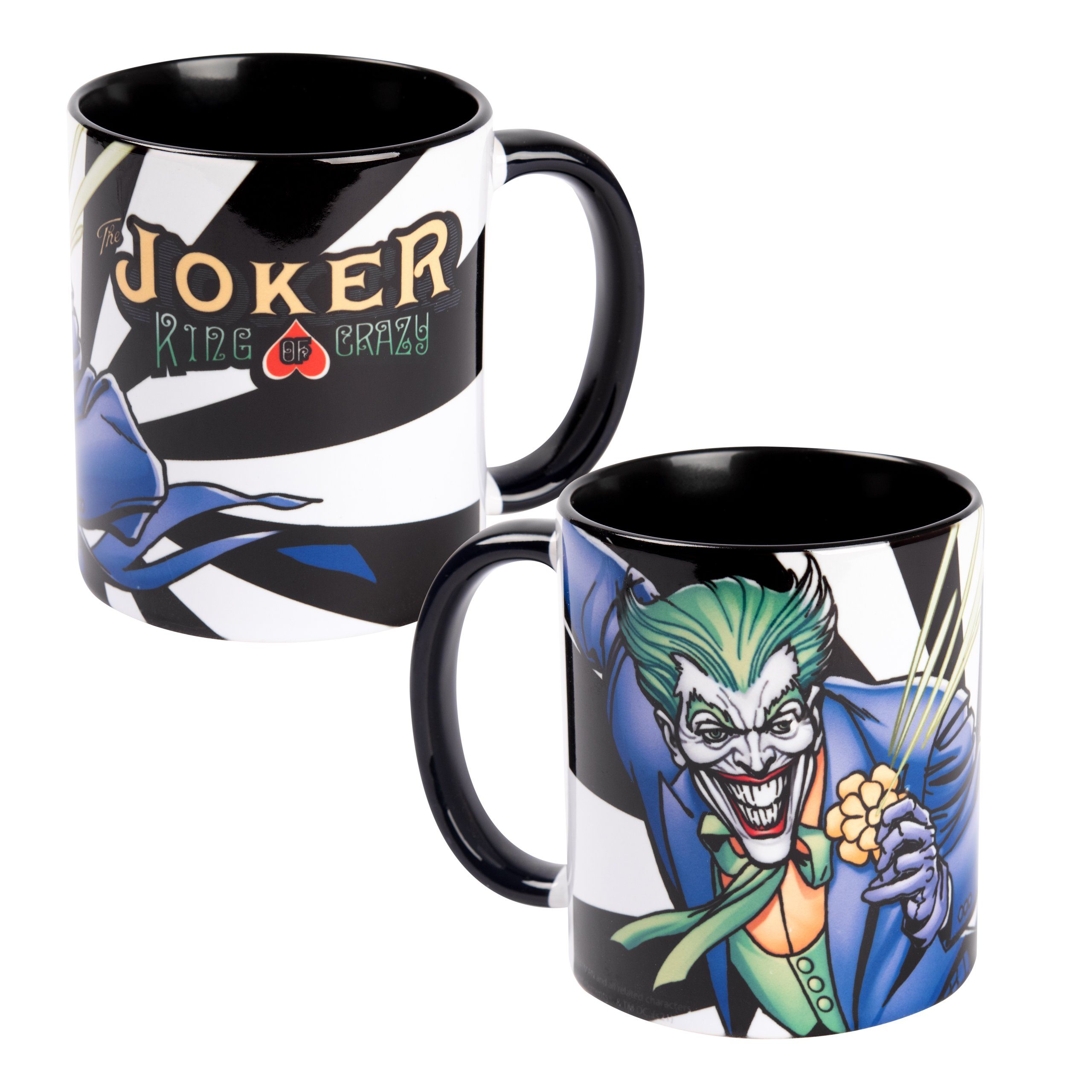 United Labels® Tasse DC Comics Tasse Joker - King of Crazy aus Keramik Schwarz 320 ml, Keramik