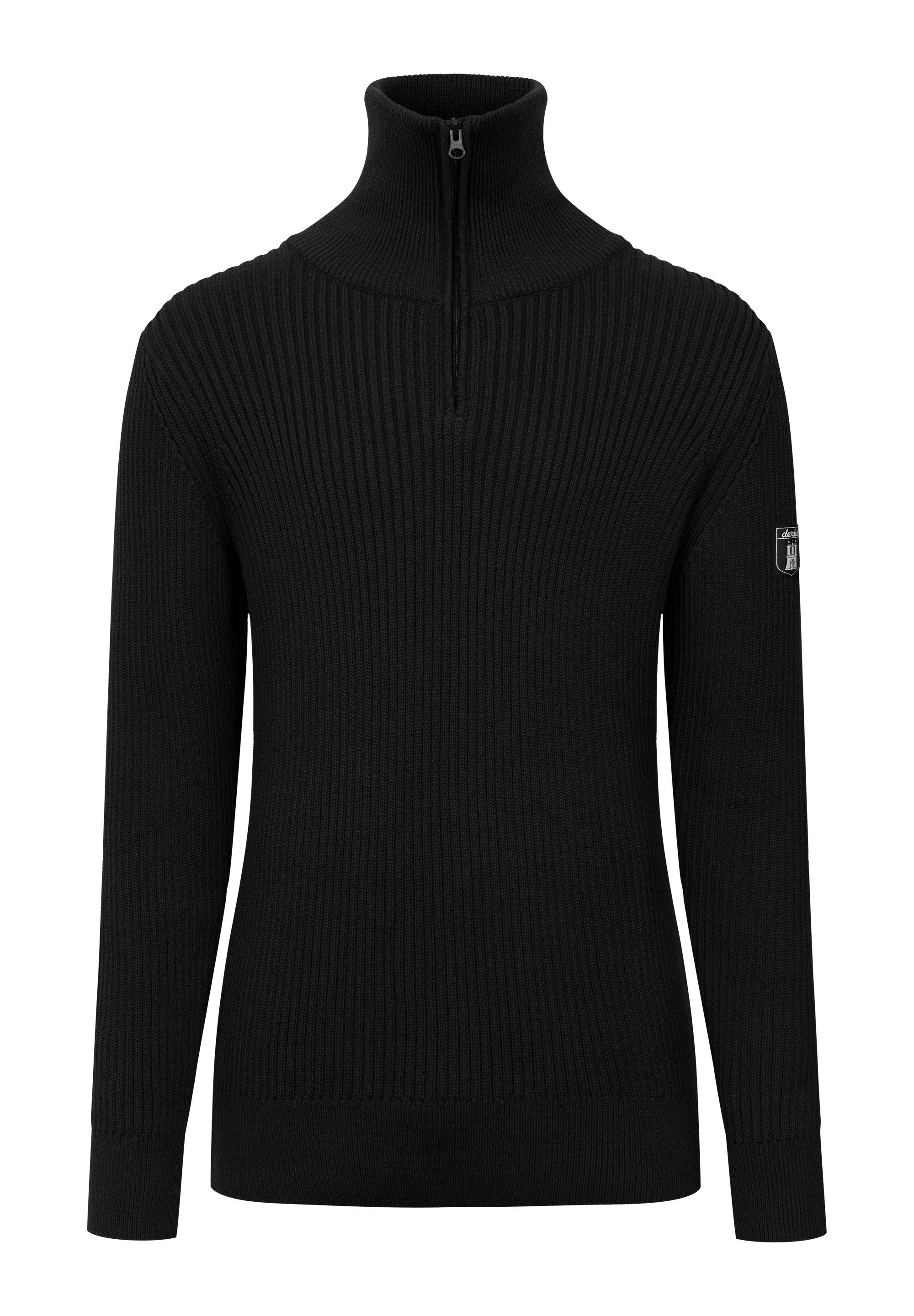 Derbe Strickpullover Matrosenplünn Maritim, Reißverschluss