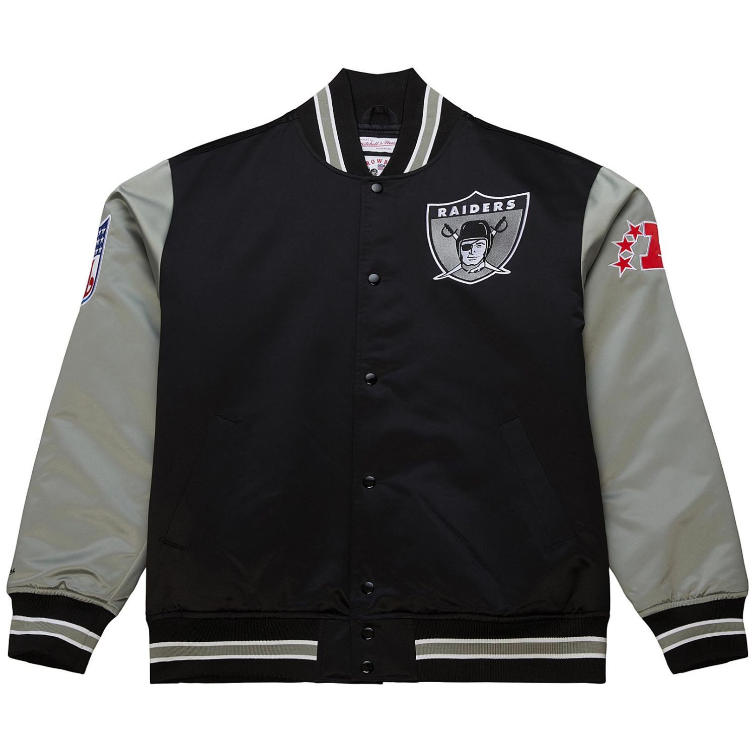 Mitchell & Ness Collegejacke Heavyweight Satin NFL Oakland Raiders