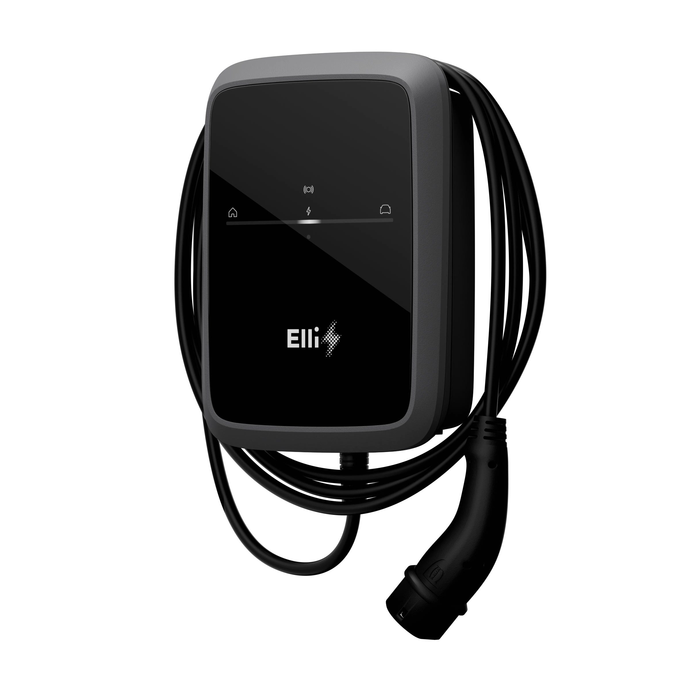 Elli - A Brand of the Volkswagen Group Elektroauto-Ladestation Elli Charger Connect 2, stationär 11kW / 16A, 3-phasig, Wallbox mit 7,5m Kabel, 11KW, PV-Laden, RFID, App, WLAN, Wetterfest