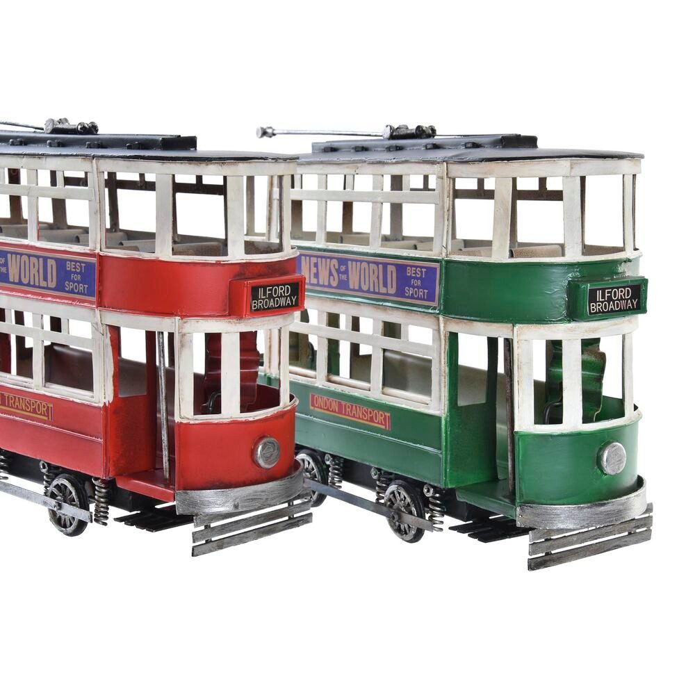 DKD Home Decor Dekofigur 20 cm Deko-Figur Eisenbahn Set 2 Stück Nostalgische Wohnaccessoires De
