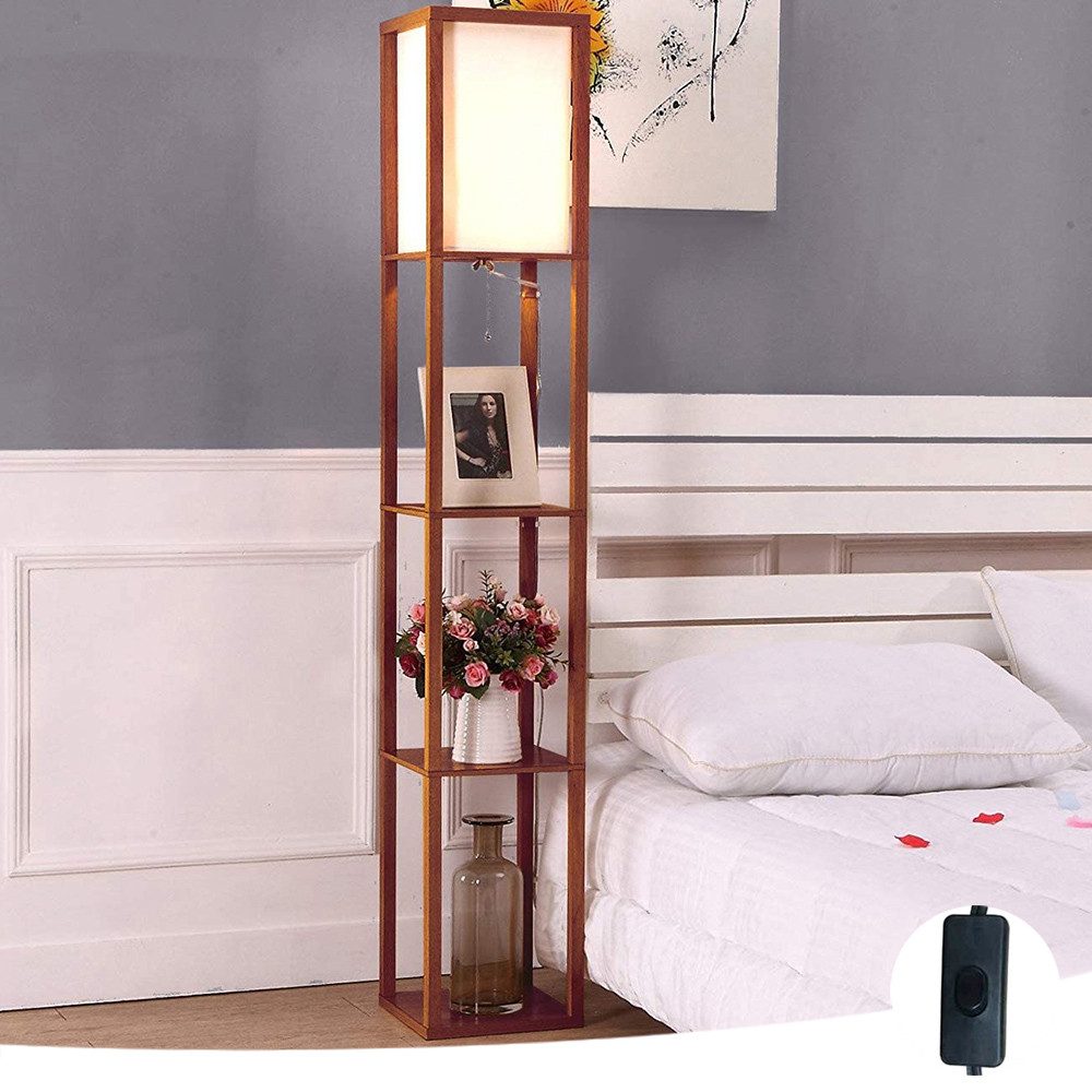 LMaxhome LED Stehlampe Modern aus Holz günstig online kaufen