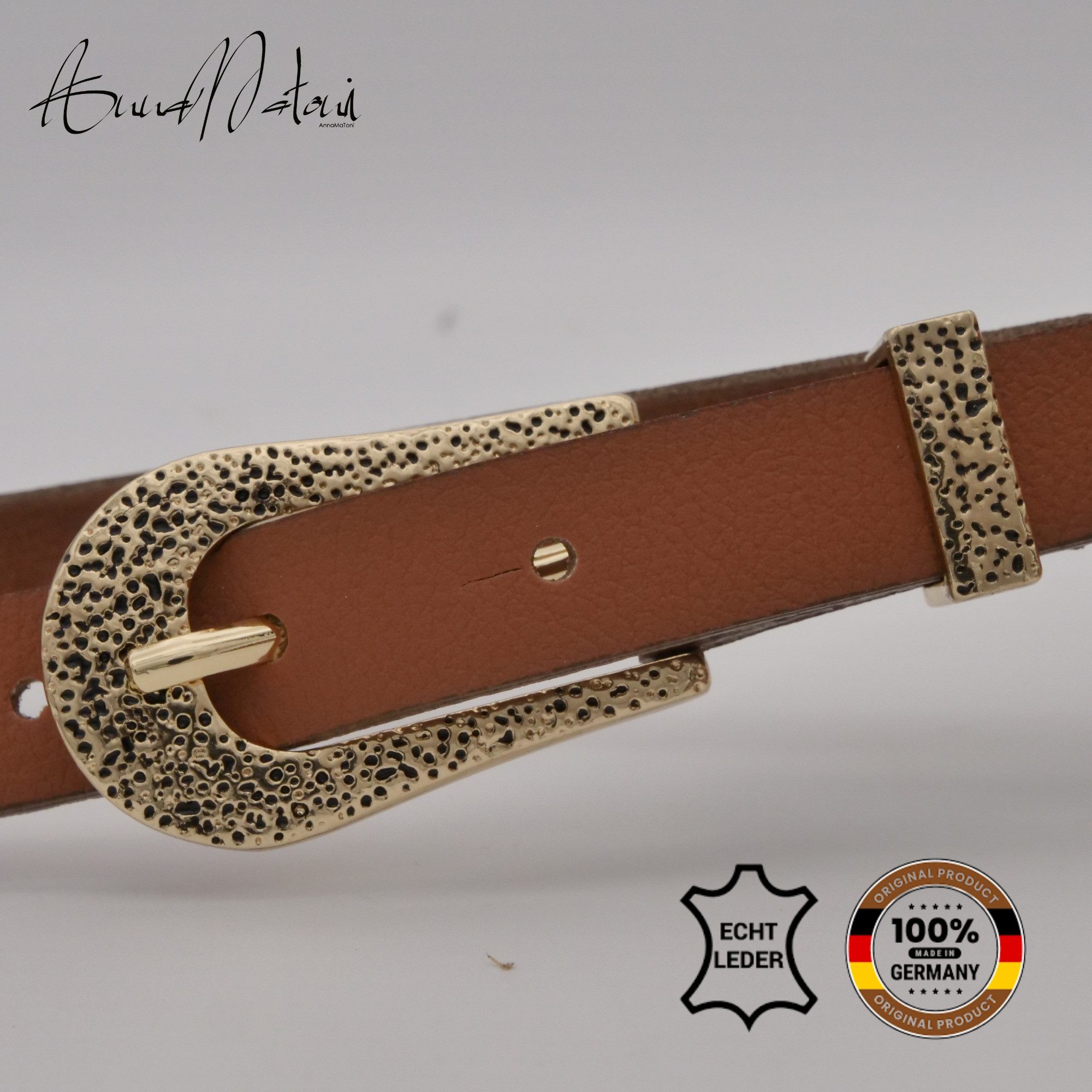AnnaMatoni Ledergürtel AnnaMatoni Damen Ledergürtel in hochwertigem Veganem günstig online kaufen