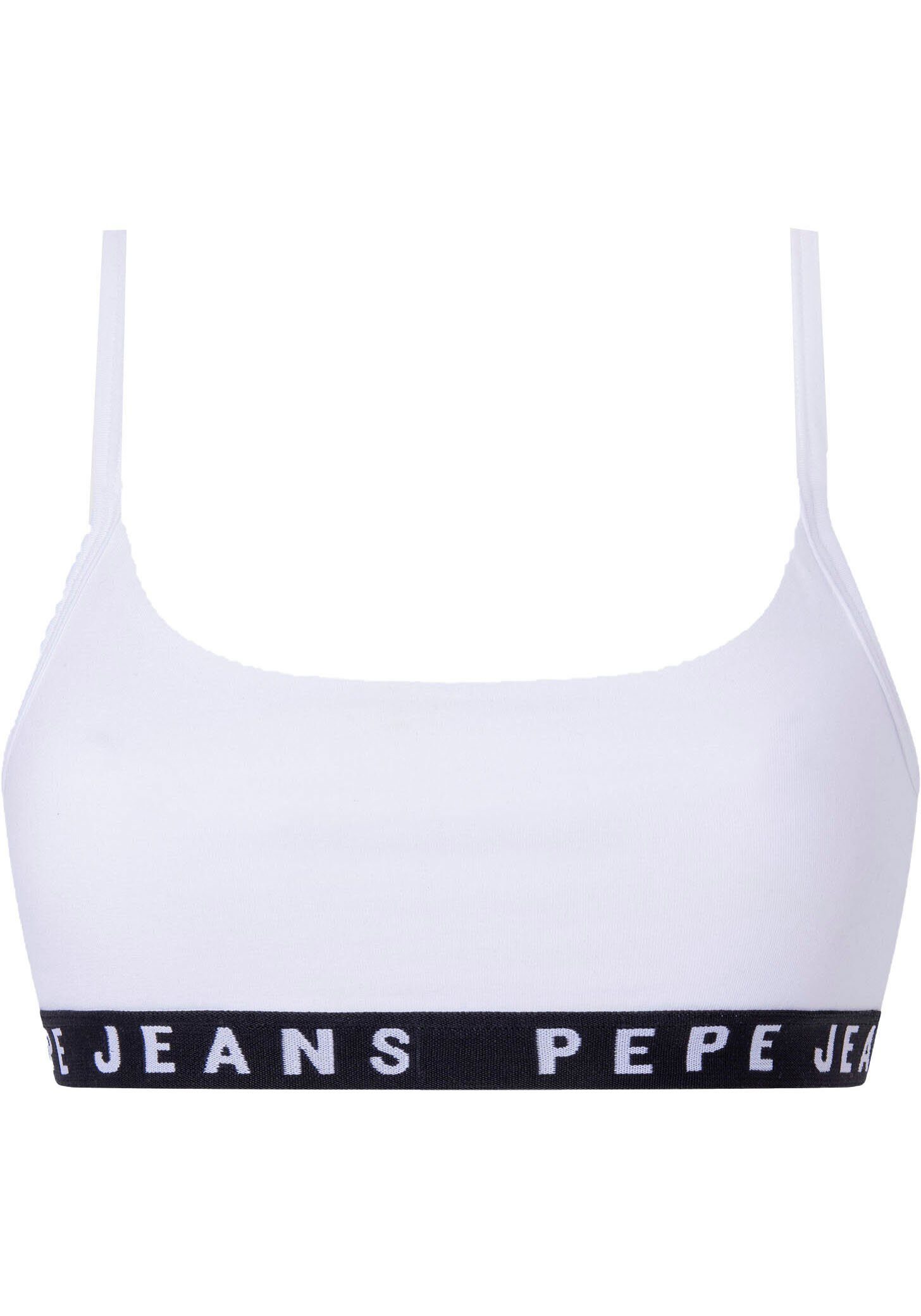Pepe Jeans Bustier Logo weiß