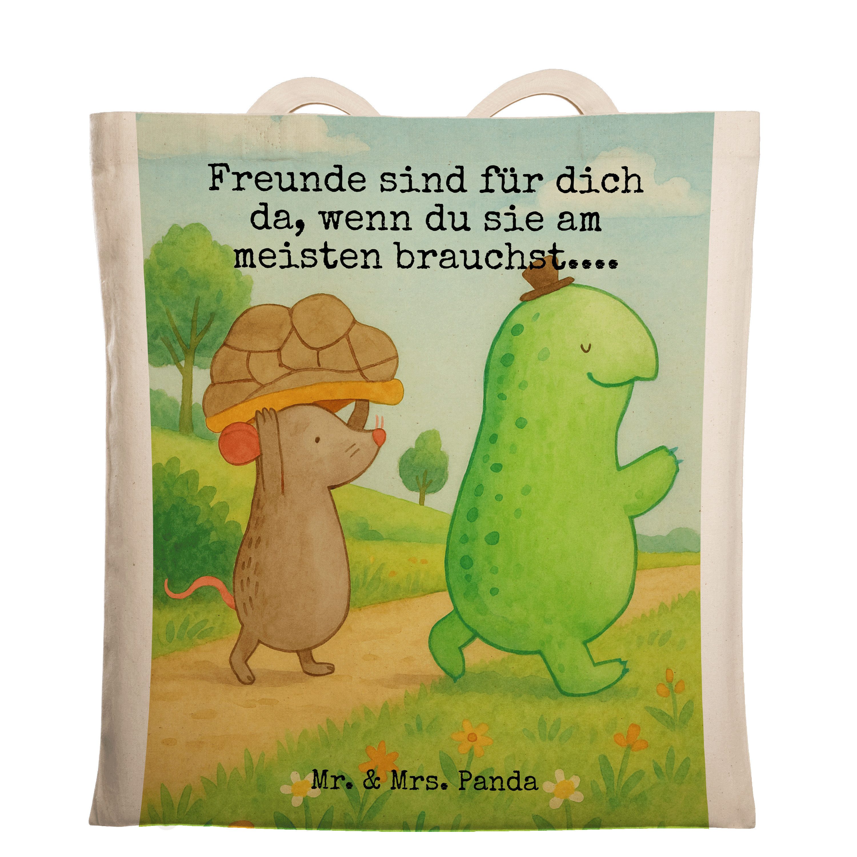 Tragetasche Schildkröte Maus Design, umhängebeutel, Weiß, Beste Freundin, totebag