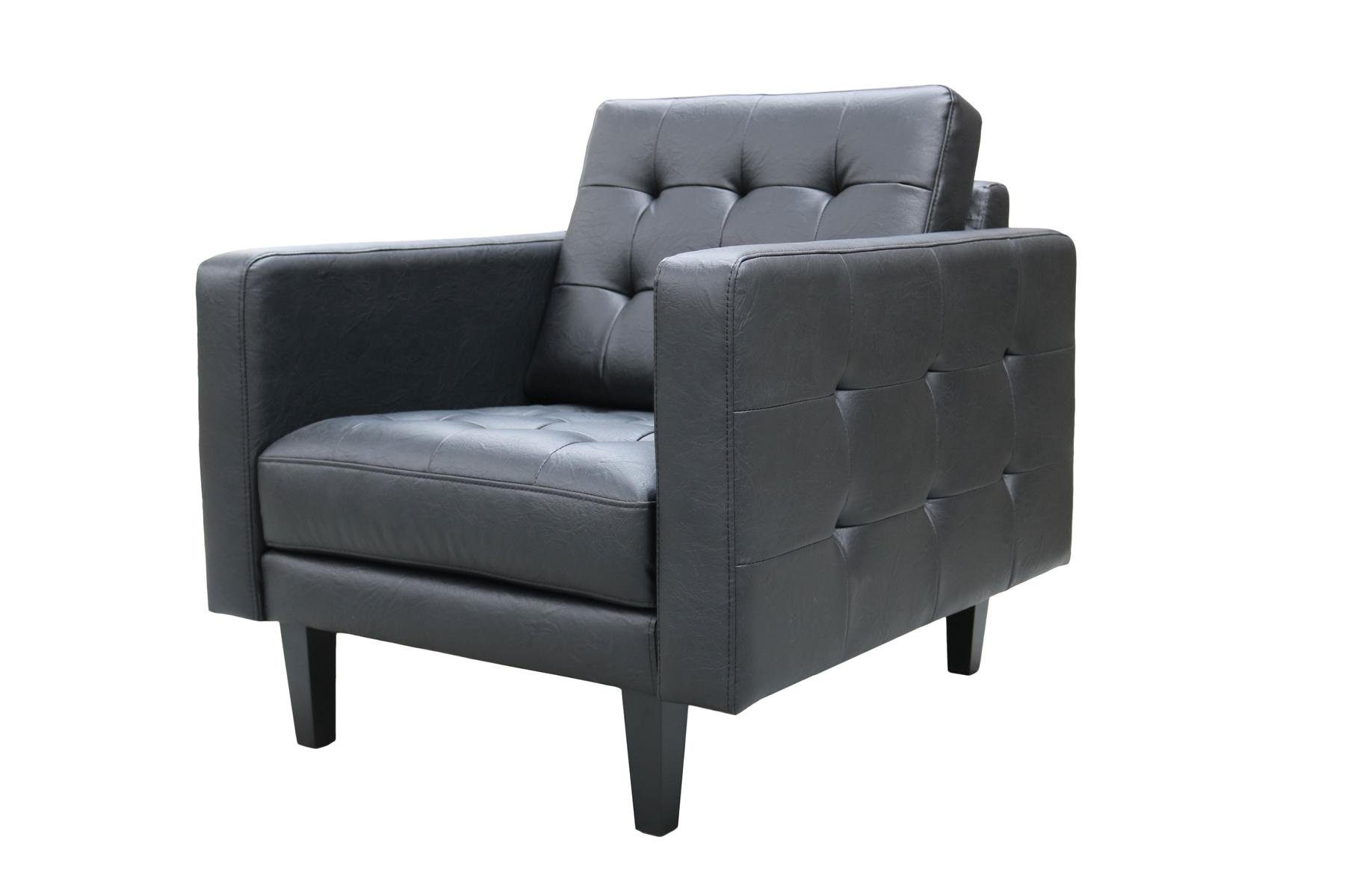 JVmoebel Sessel, Sessel Club Lounge Lehn Stuhl Sofa 1 Sitzer Fernseh Leder Neu | Einzelsessel