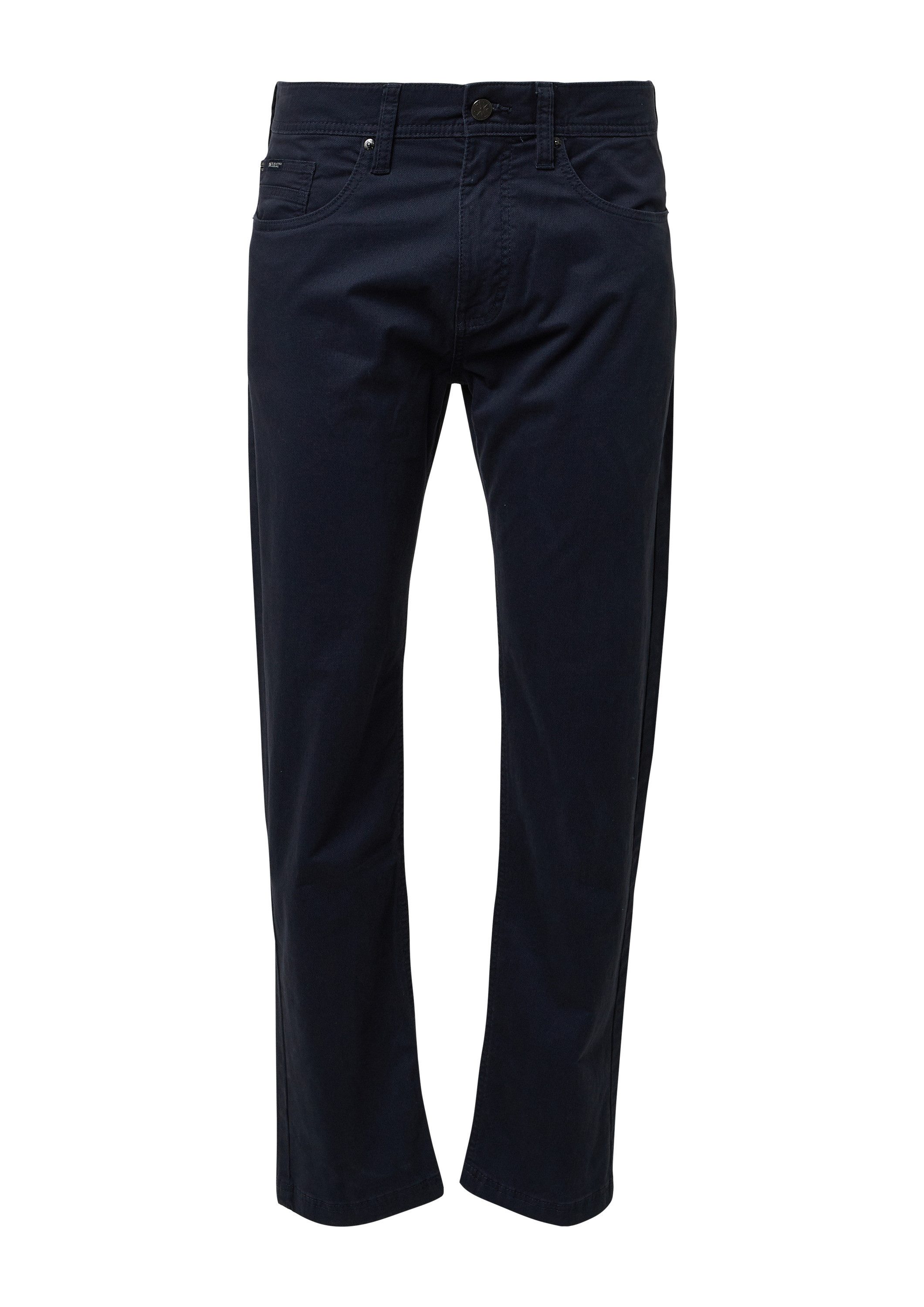 s.Oliver Chinos Hose Regular Fit: Fein gemusterte Hose aus Baumwollstretch günstig online kaufen