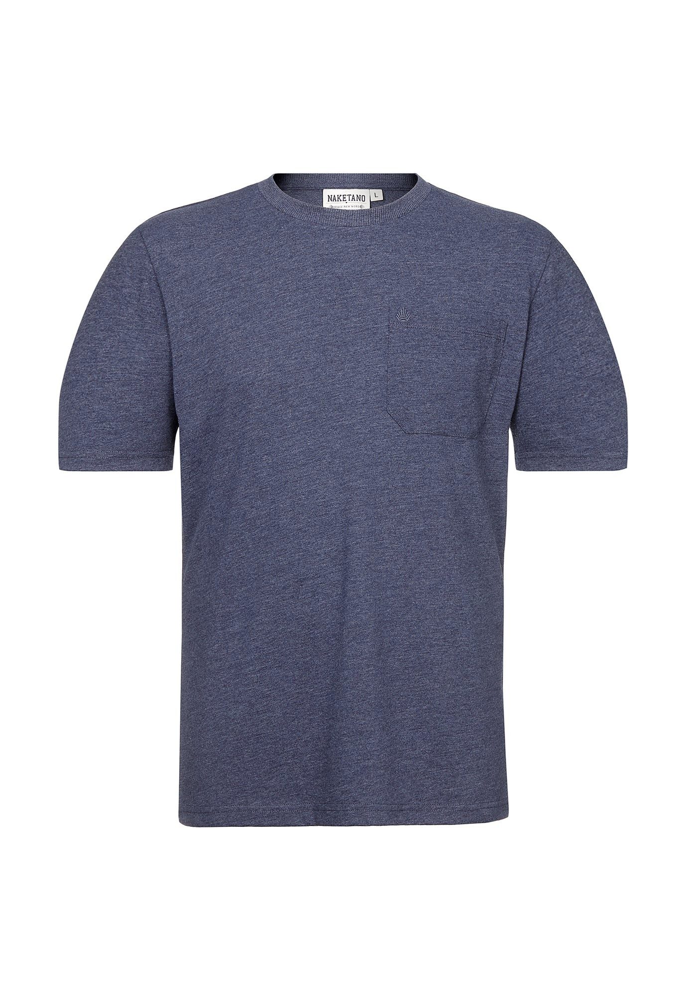 naketano T-Shirt Baumwolle Rundhals Kurzarm Streetwear Basic Sommershirt Herren (1-tlg) weich, bequem, casual, vegan, meliert, gerader Schnitt, Alltag