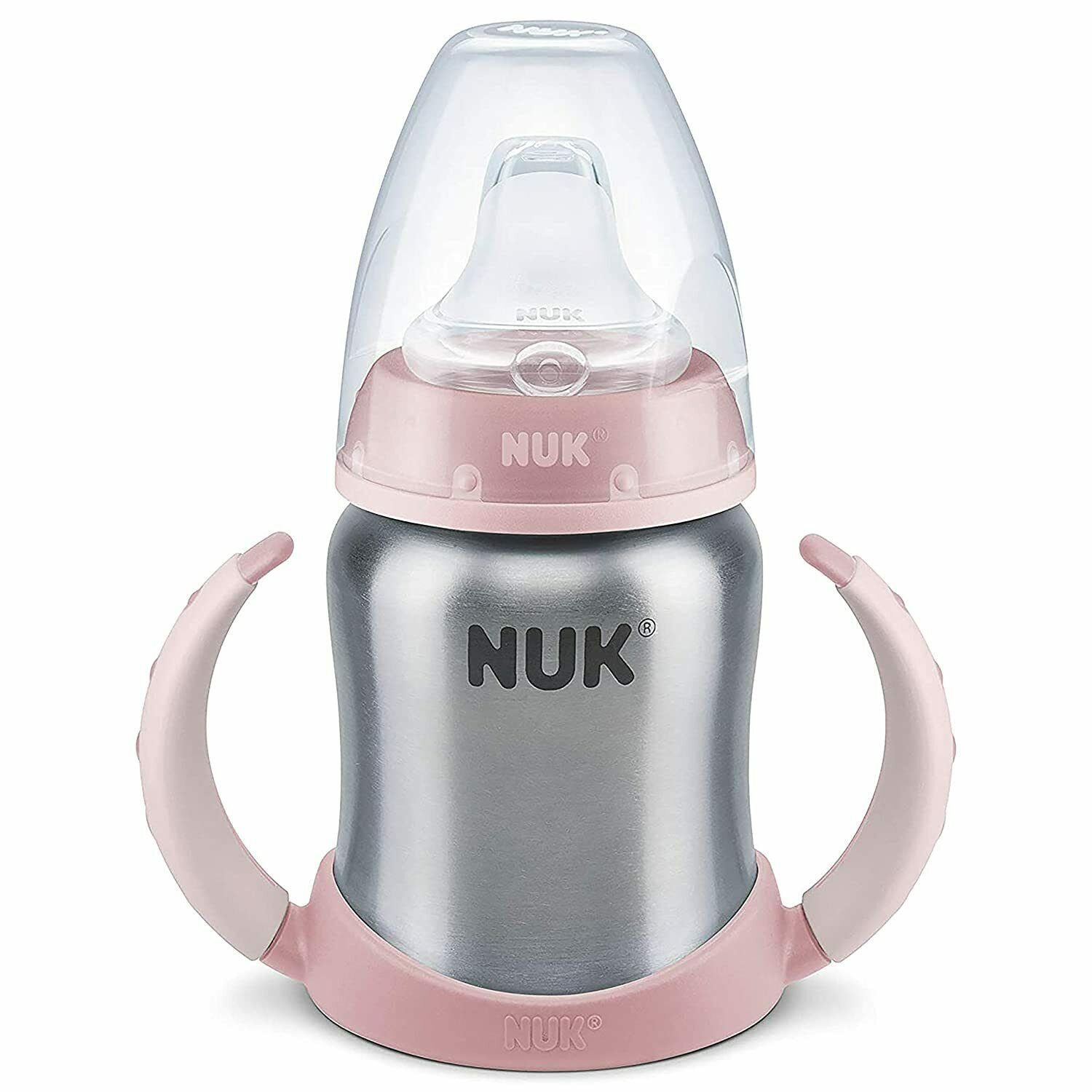 Babyflasche NUK Learner Cup Trinklernbecher, hochwertiger Edelstahl, 6-18 Monate