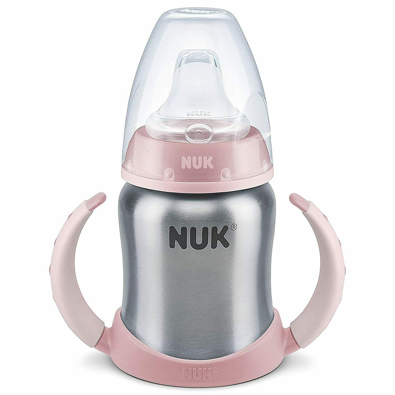 NUK Babyflasche NUK Learner Cup Trinklernbecher, hochwertiger Edelstahl, 6-18 Monate