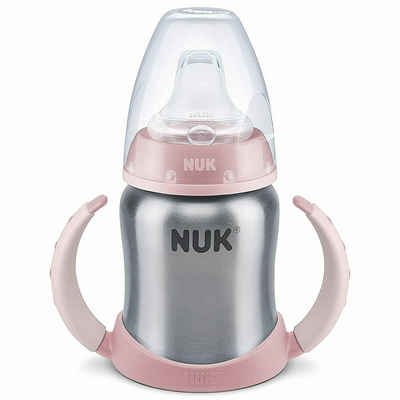 NUK Babyflasche NUK Learner Cup Trinklernbecher, hochwertiger Edelstahl, 6-18 Monate