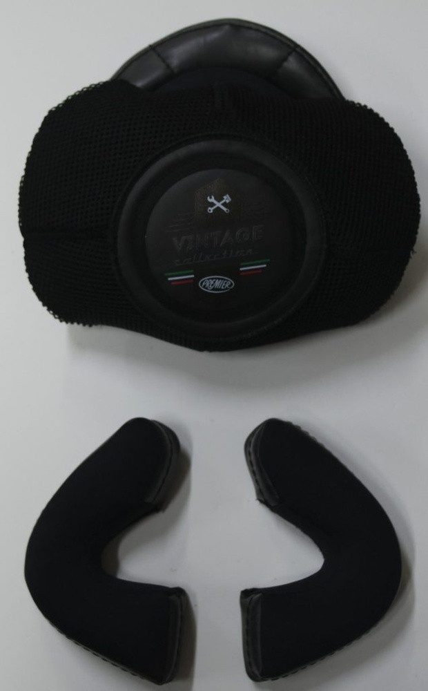 Premier Motorradhelm Vintage Evo Cheekpads Sky Grey